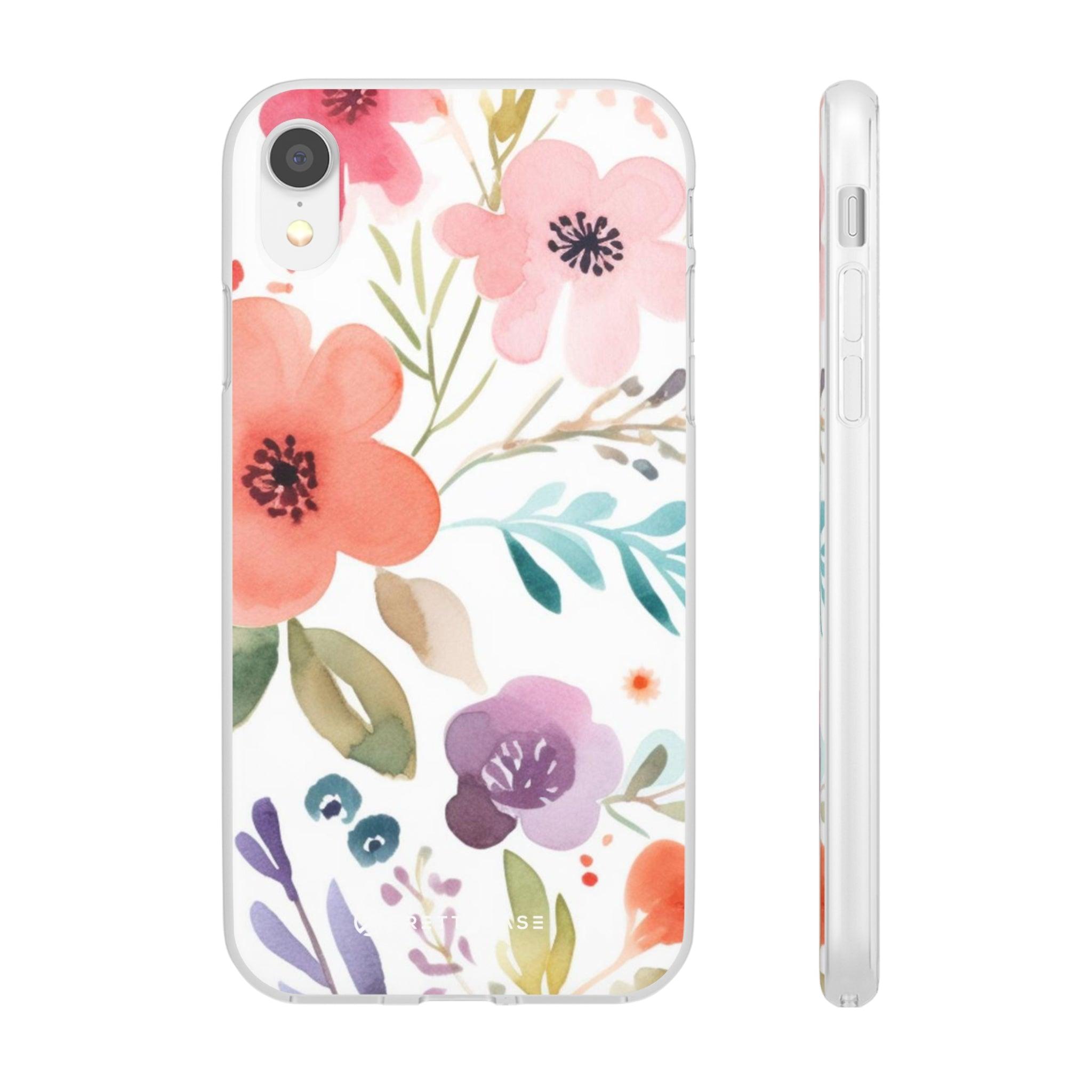 Pink Blue Flower Pattern Slim - PrettyKase