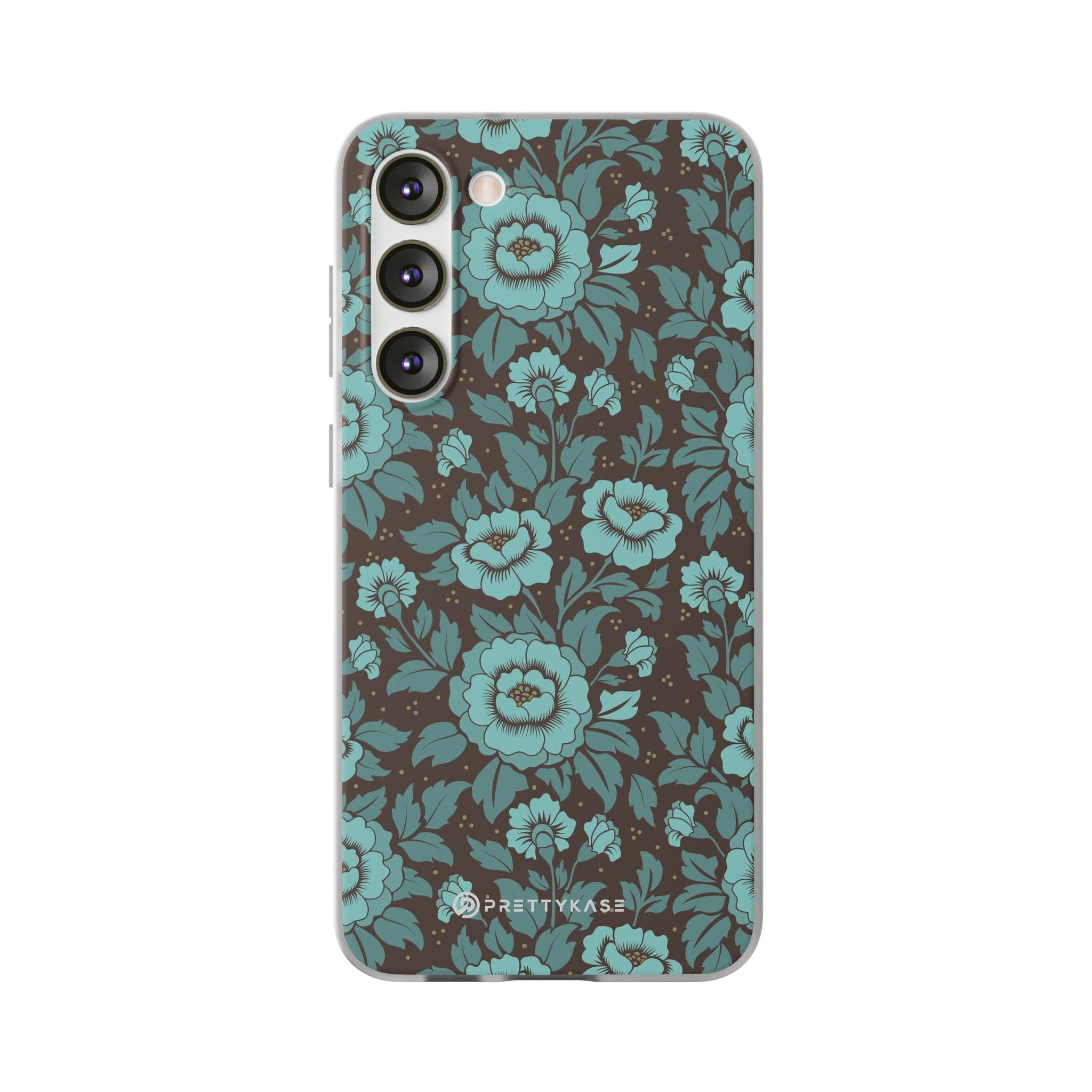 Turquoise floral Slim - PrettyKase