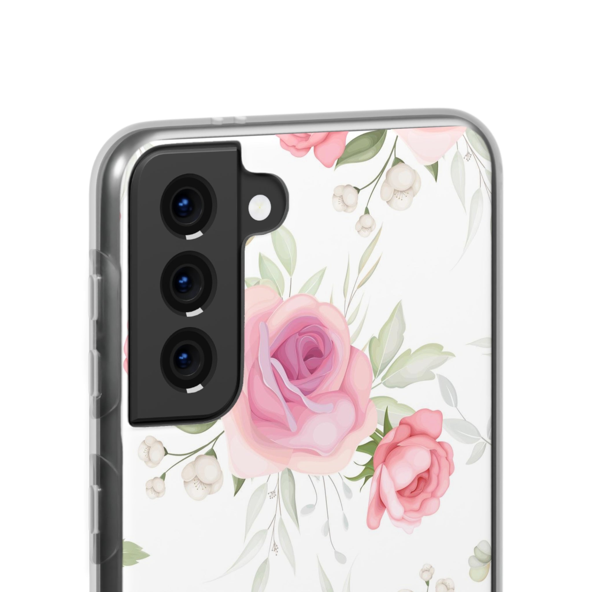White and Pink Floral Slim