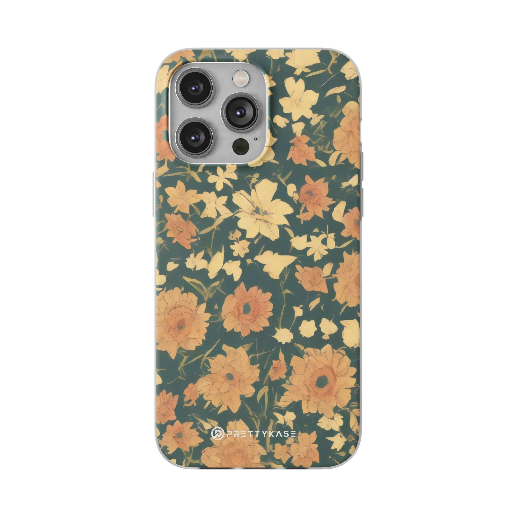 Olive Green Floral Slim - PrettyKase