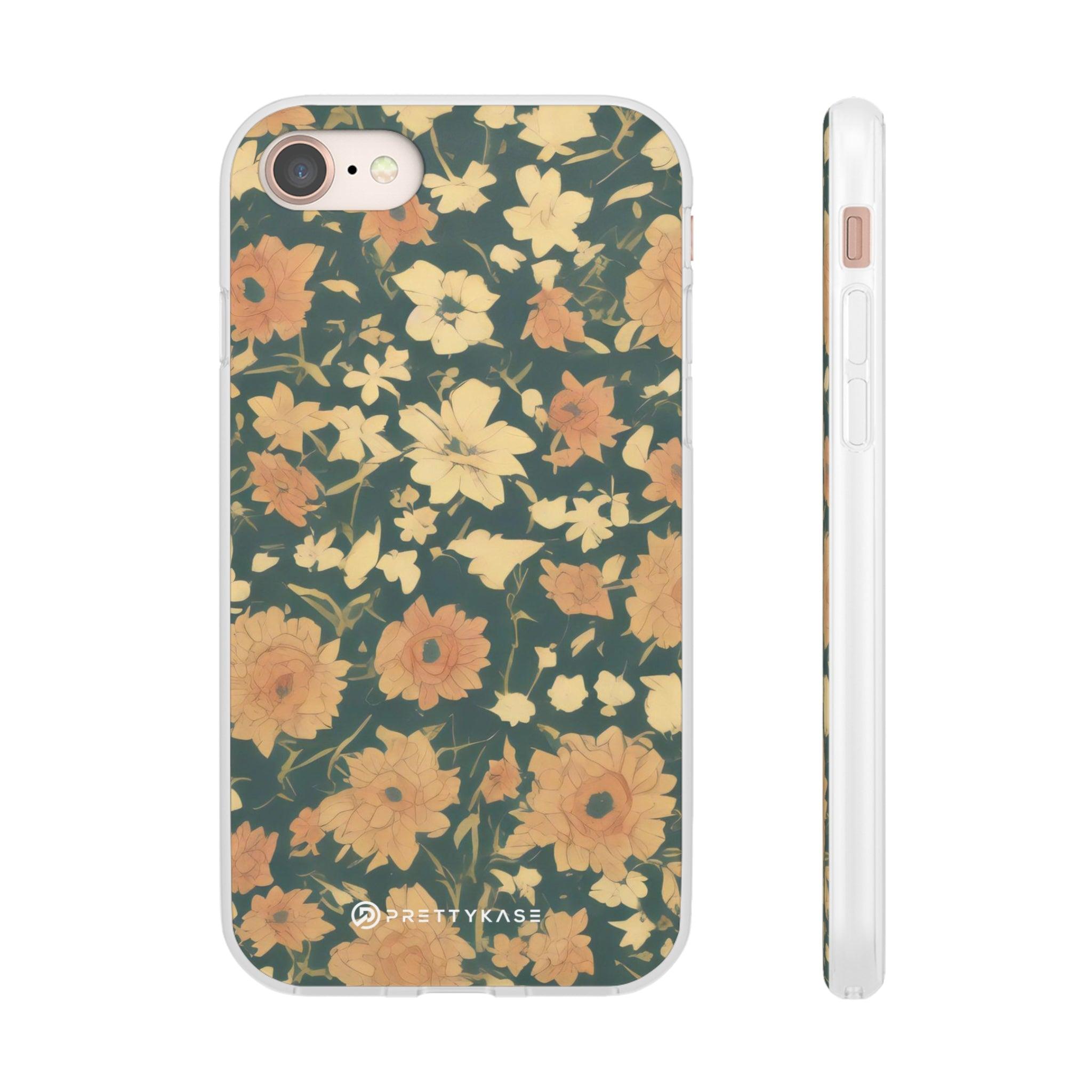 Olive Green Floral Slim - PrettyKase