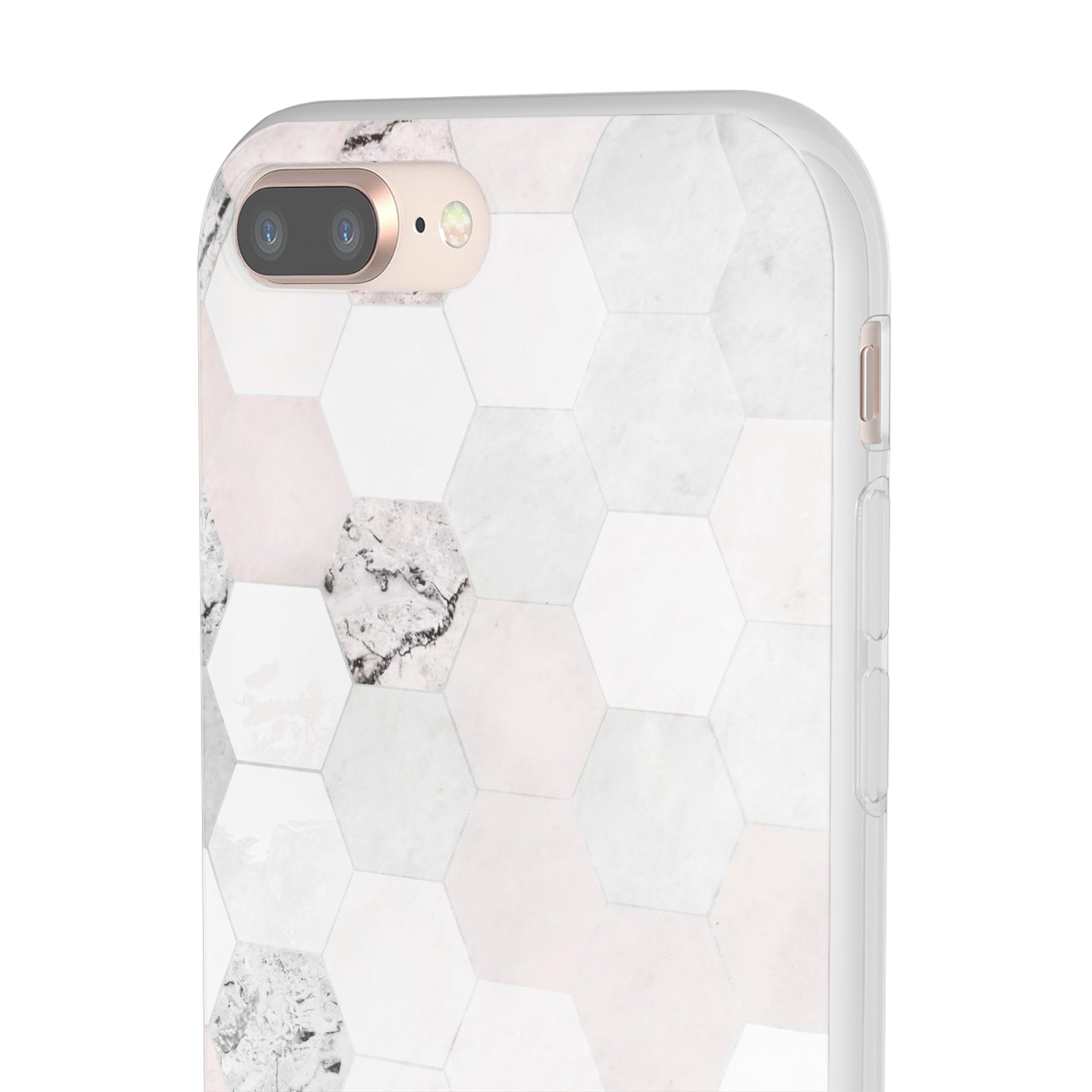 Hexagon Pink Marble Slim