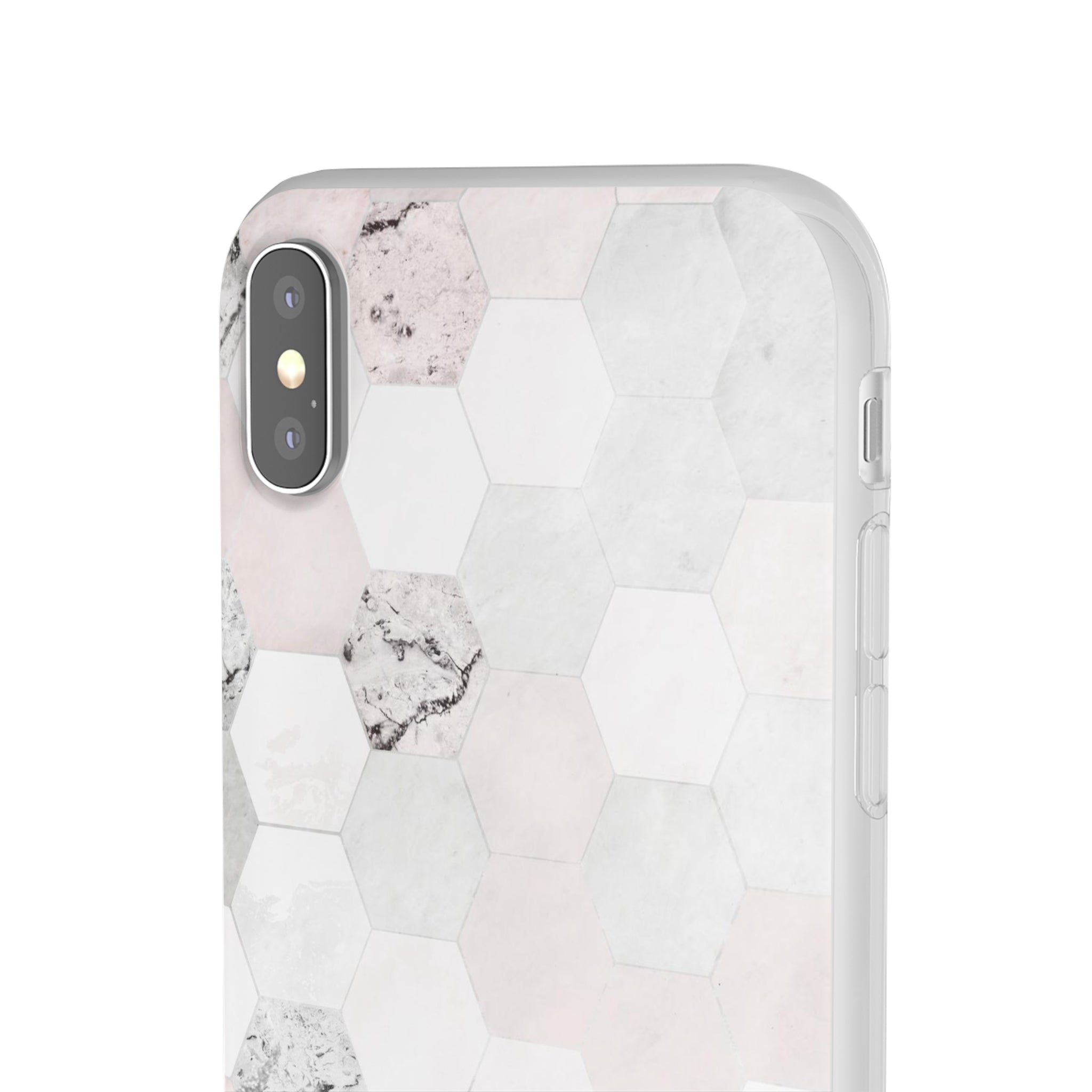 Hexagon Pink Marble Slim