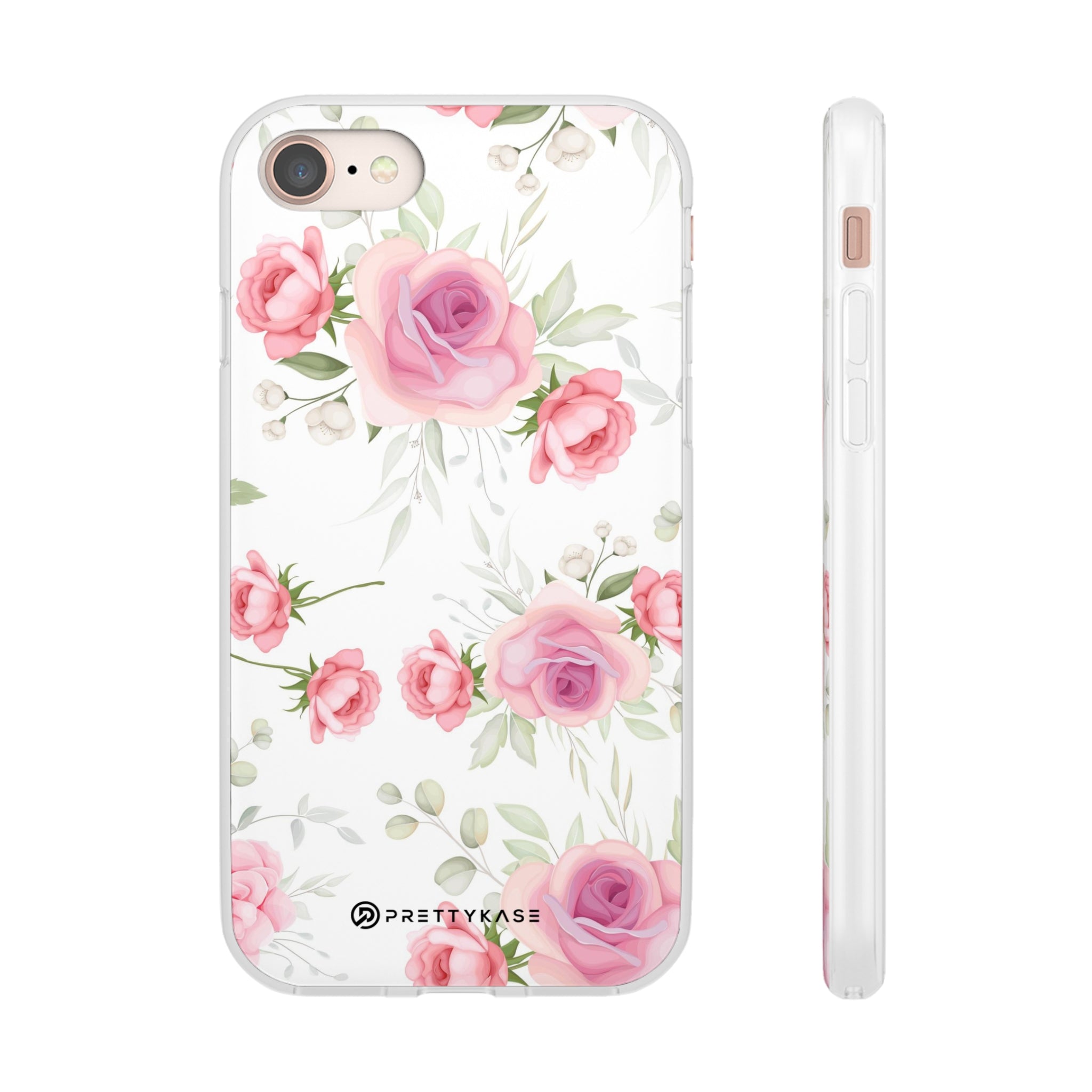 Slim floral blanc et rose