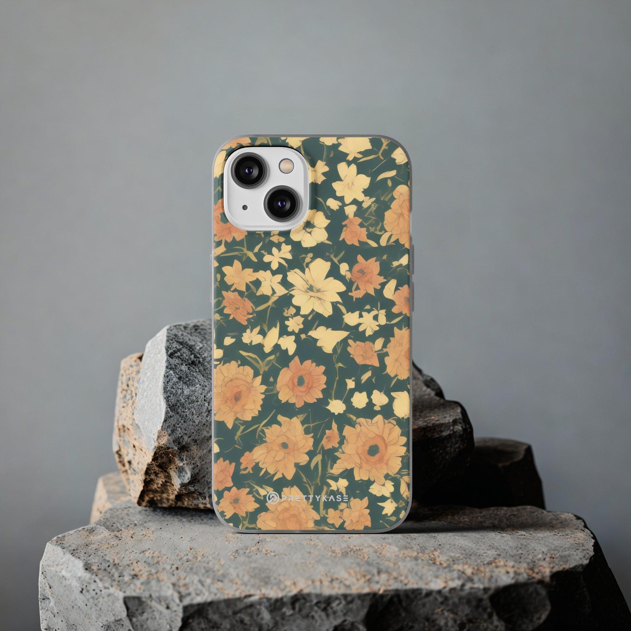 Olive Green Floral Slim - PrettyKase