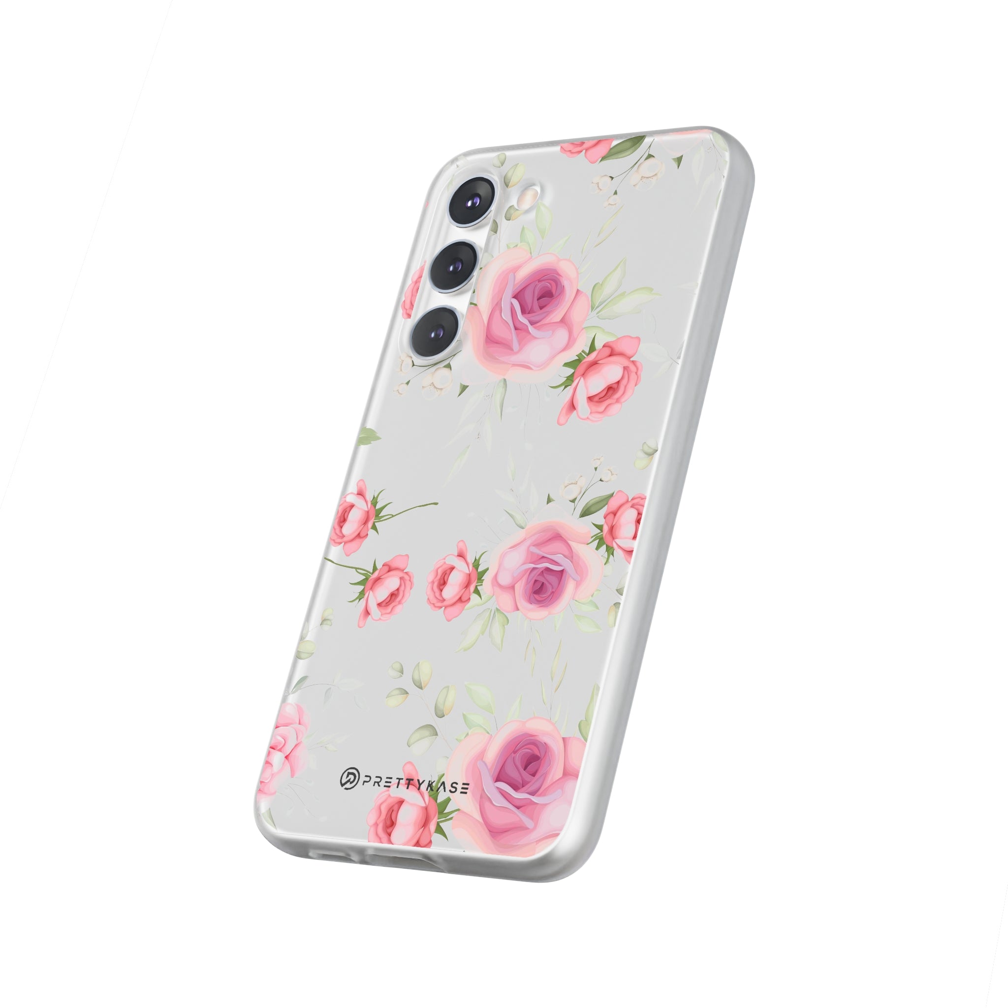 Slim floral blanc et rose