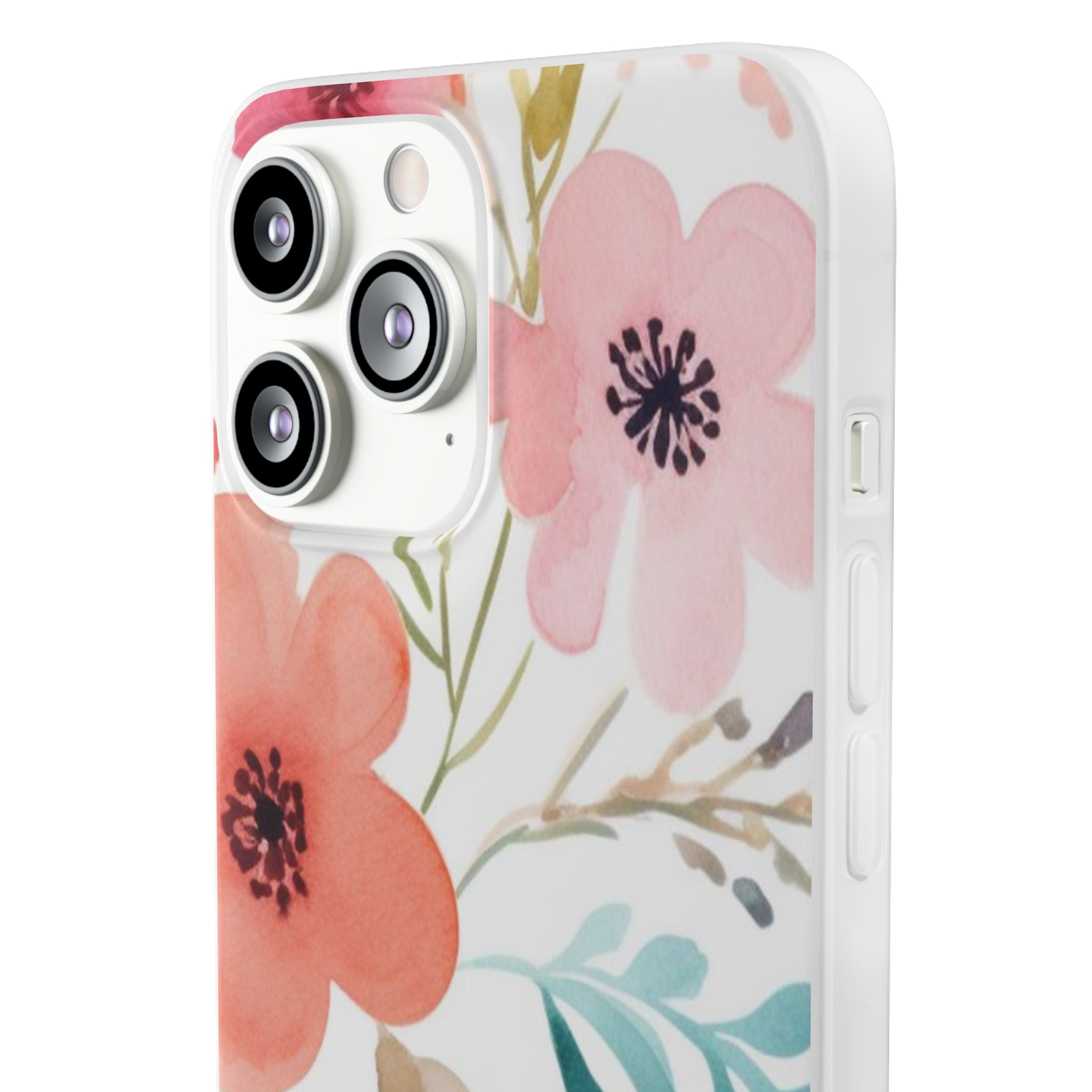 Pink Blue Flower Pattern Slim