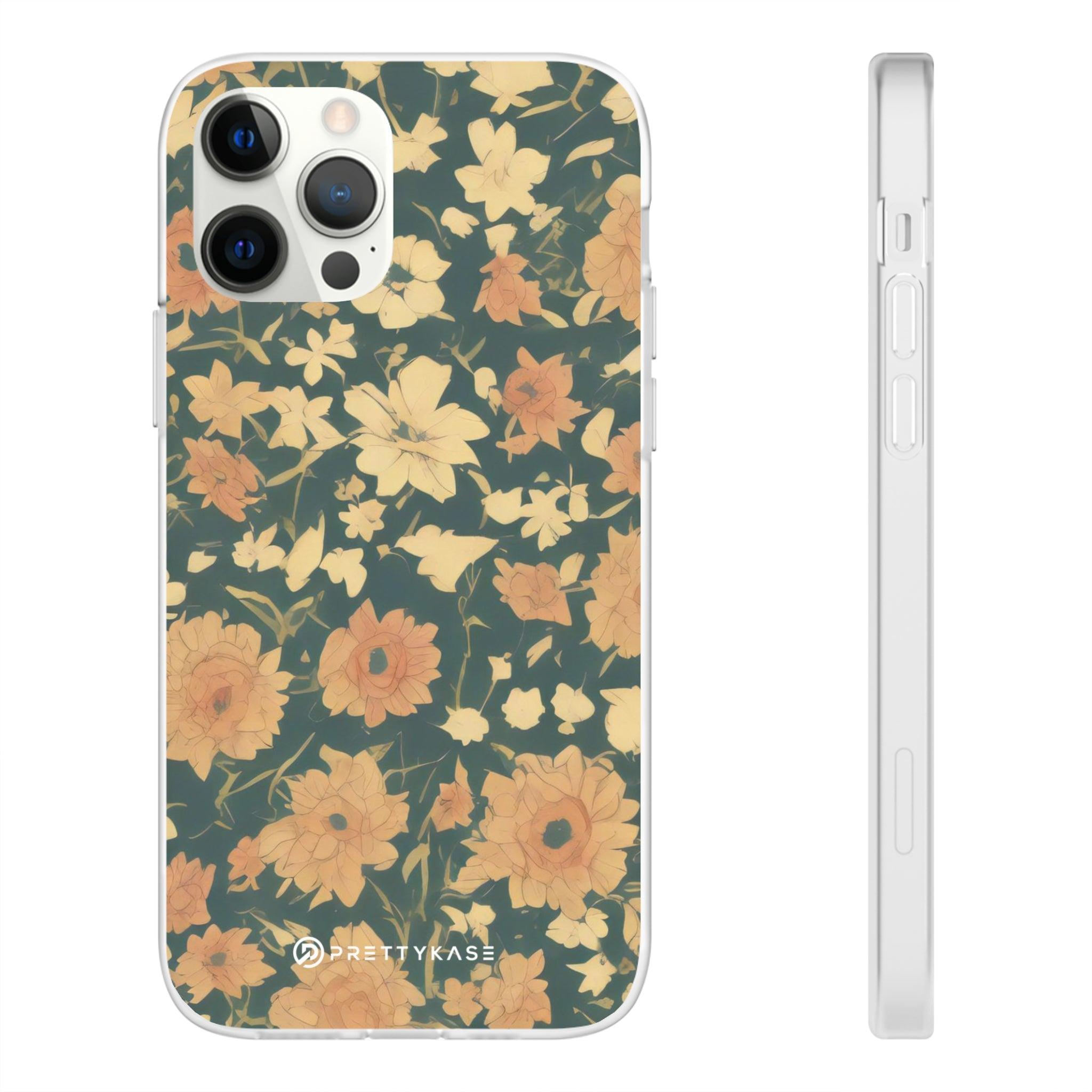 Olive Green Floral Slim - PrettyKase