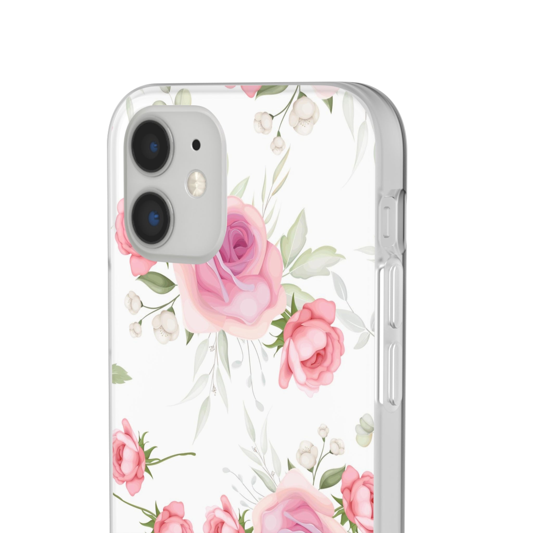 Slim floral blanc et rose