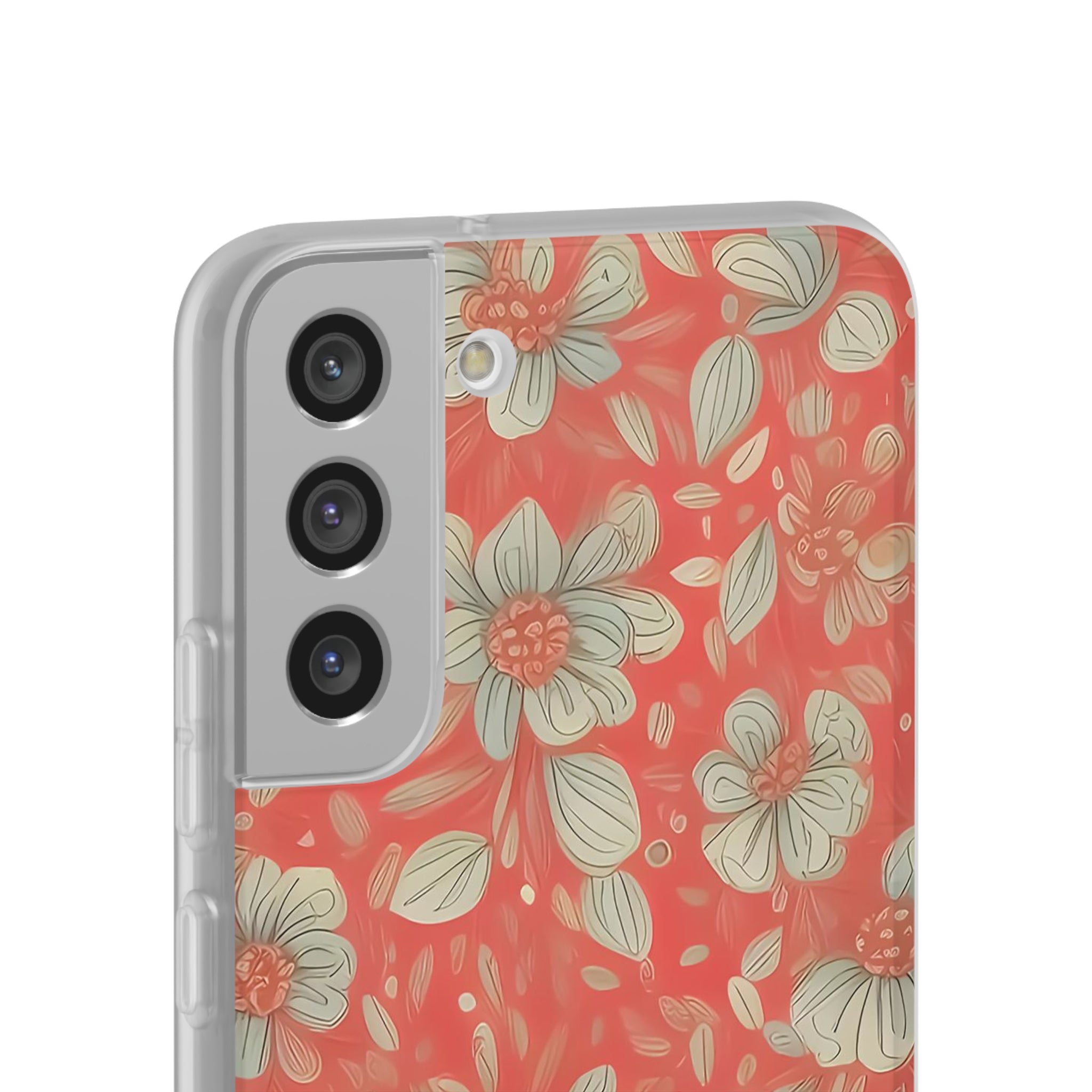 Red Orange Floral Slim