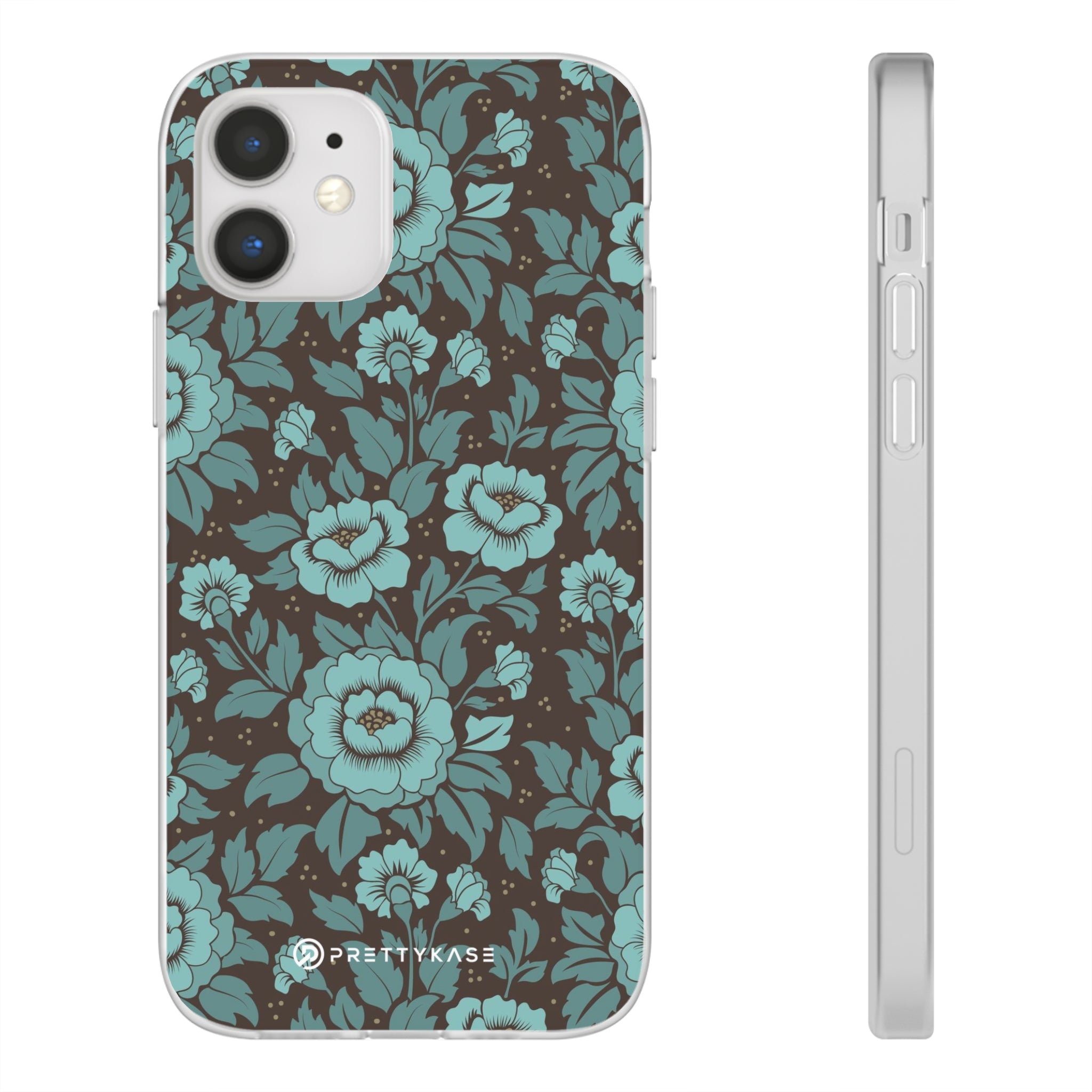 Slim floral turquoise