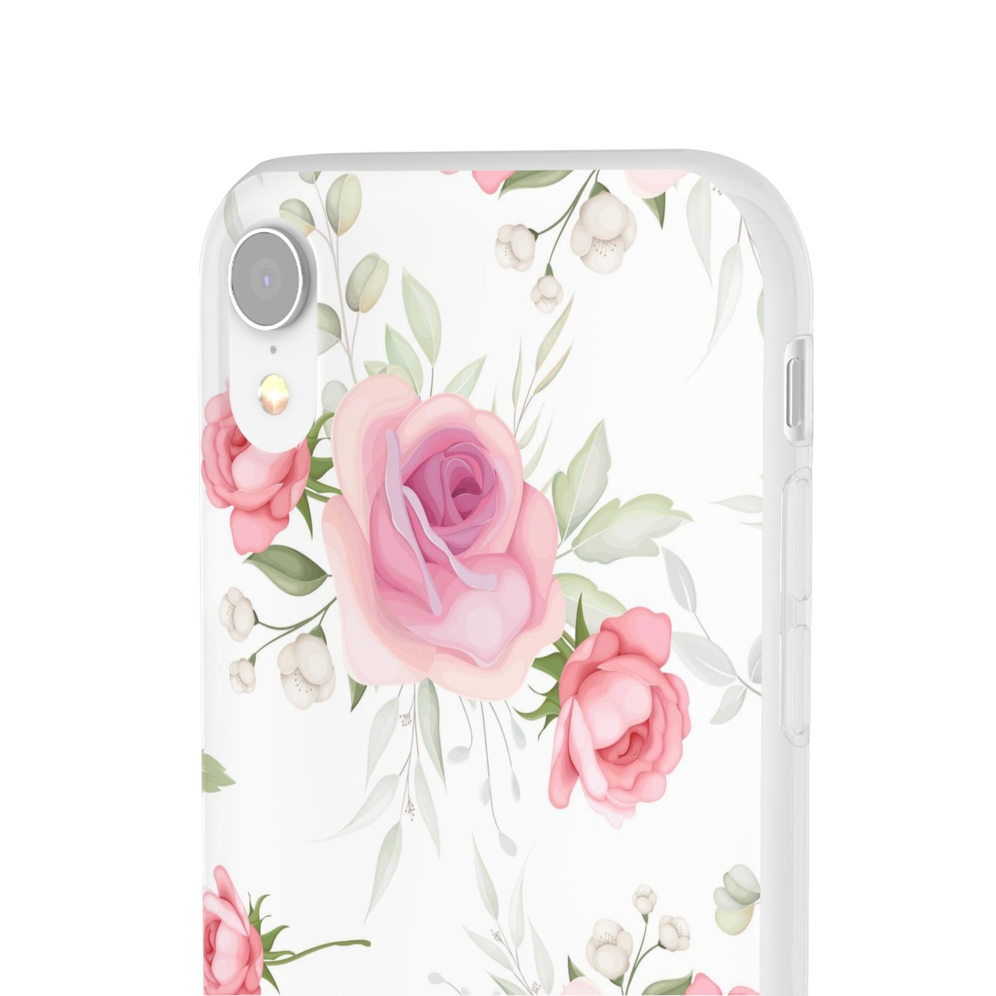 White and Pink Floral Slim