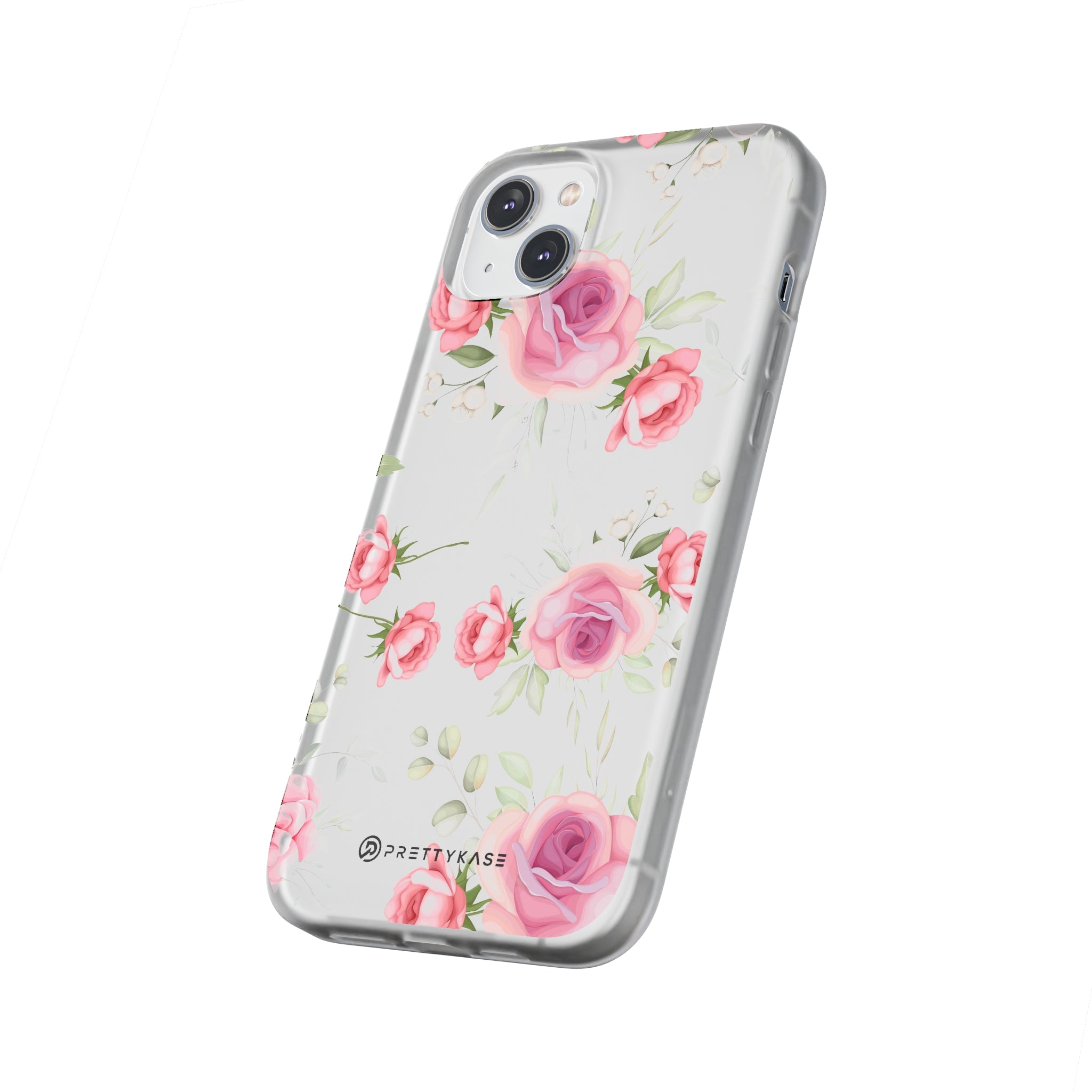 Slim floral blanc et rose