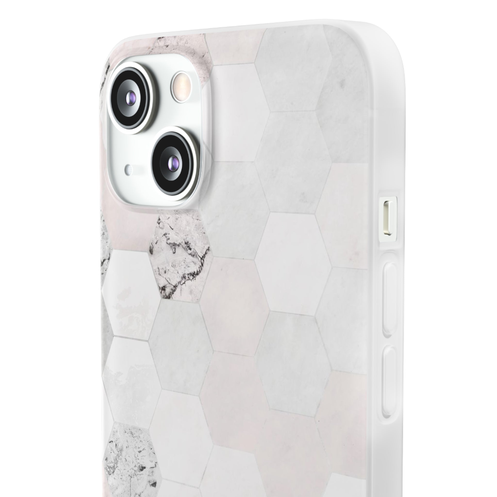 Hexagon Pink Marble Slim