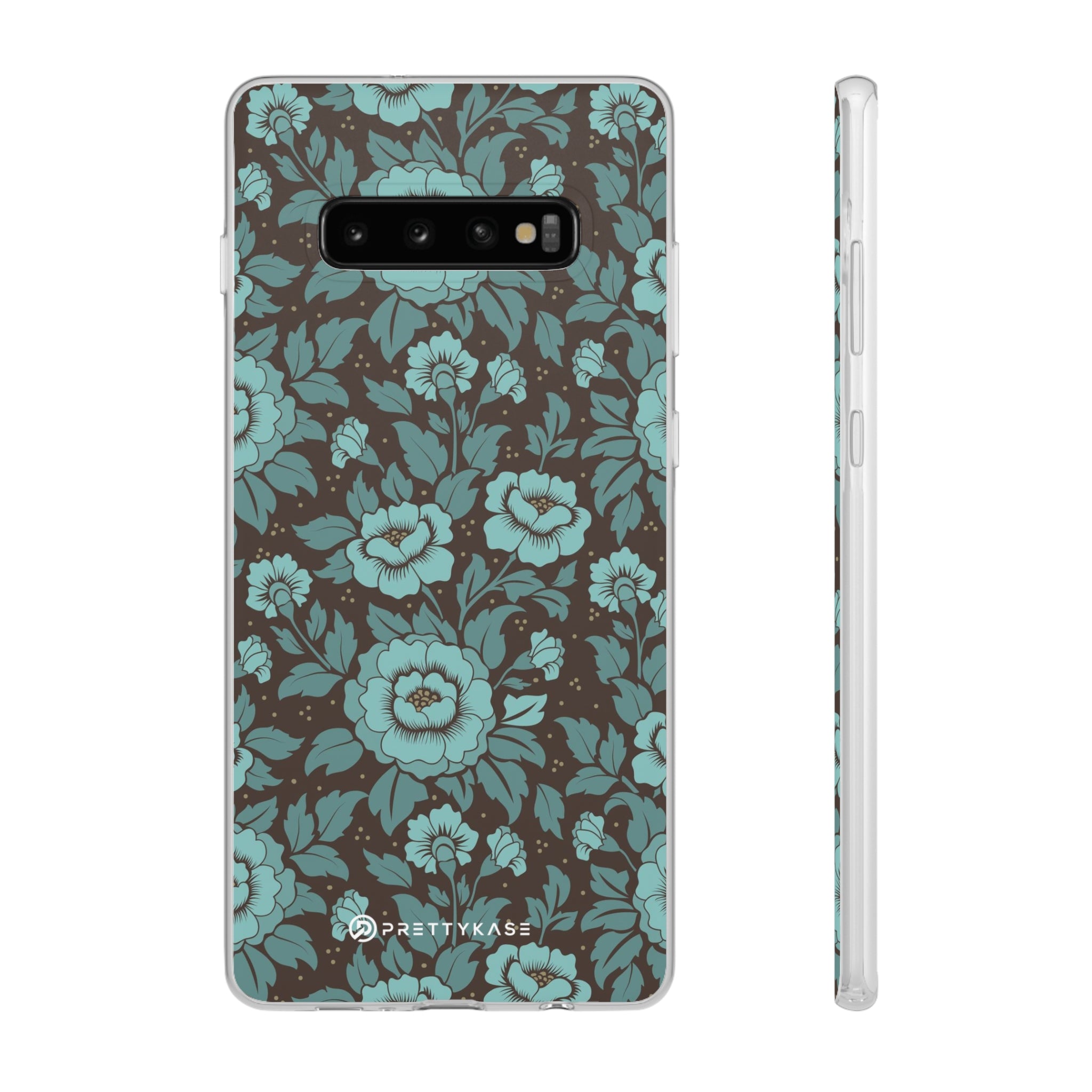 Slim floral turquoise