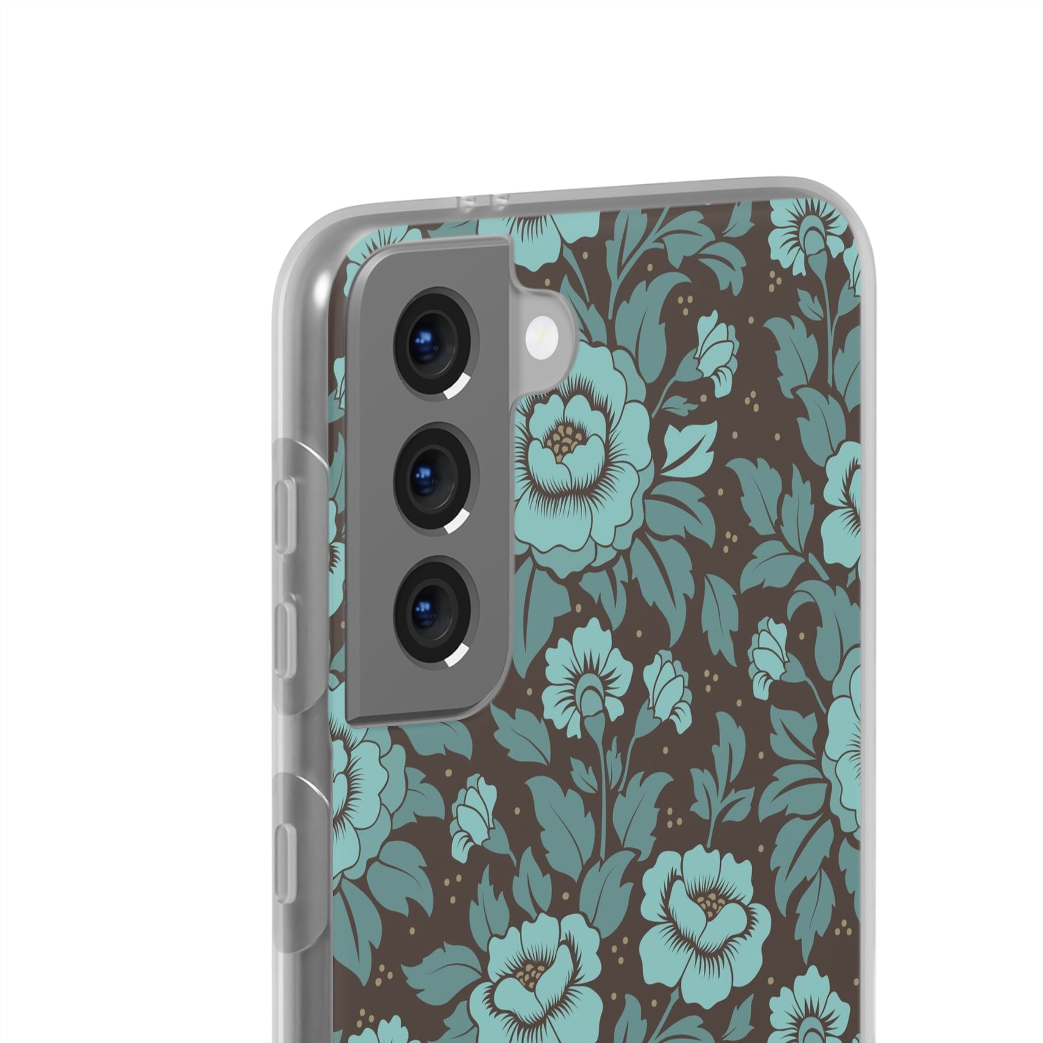 Slim floral turquoise