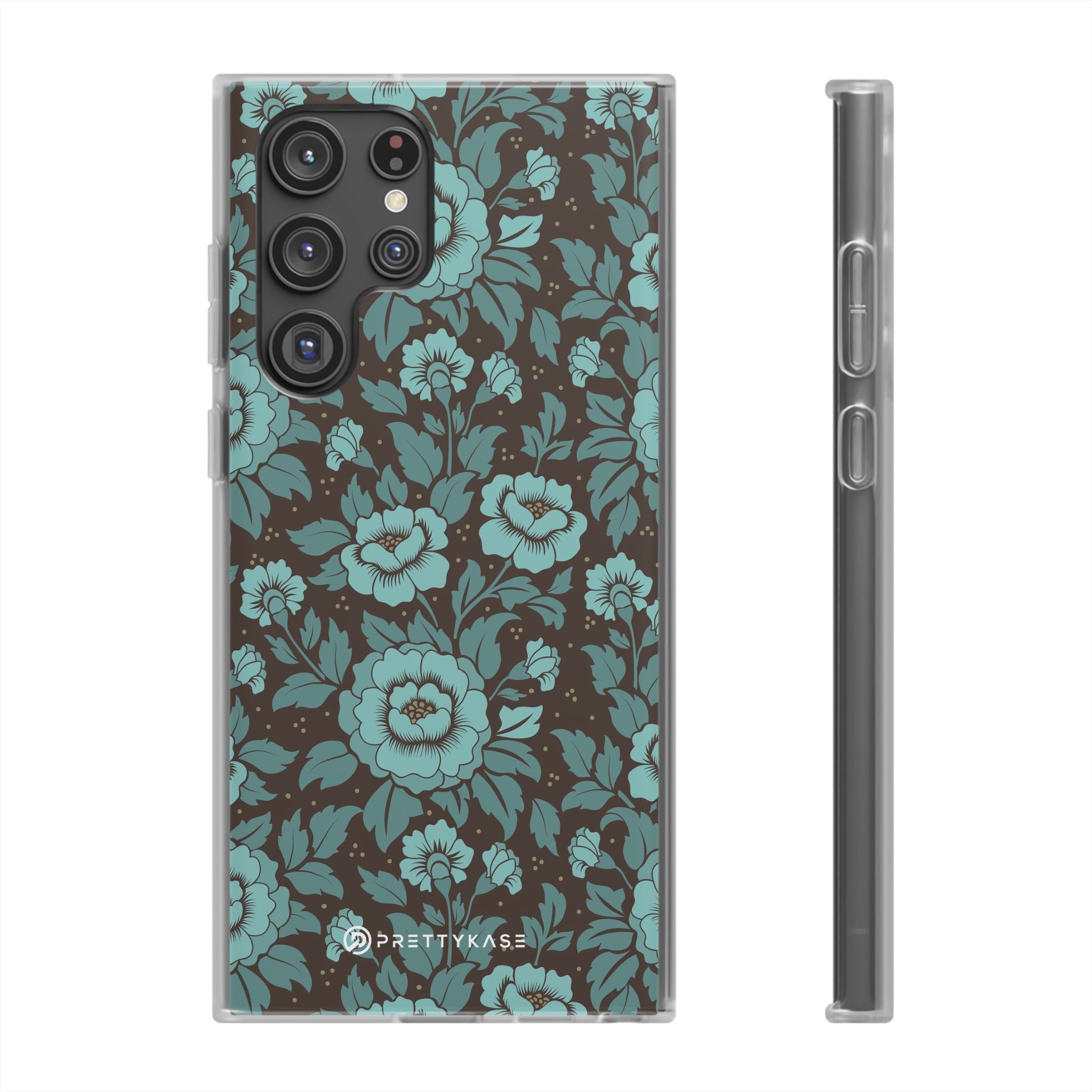 Slim floral turquoise