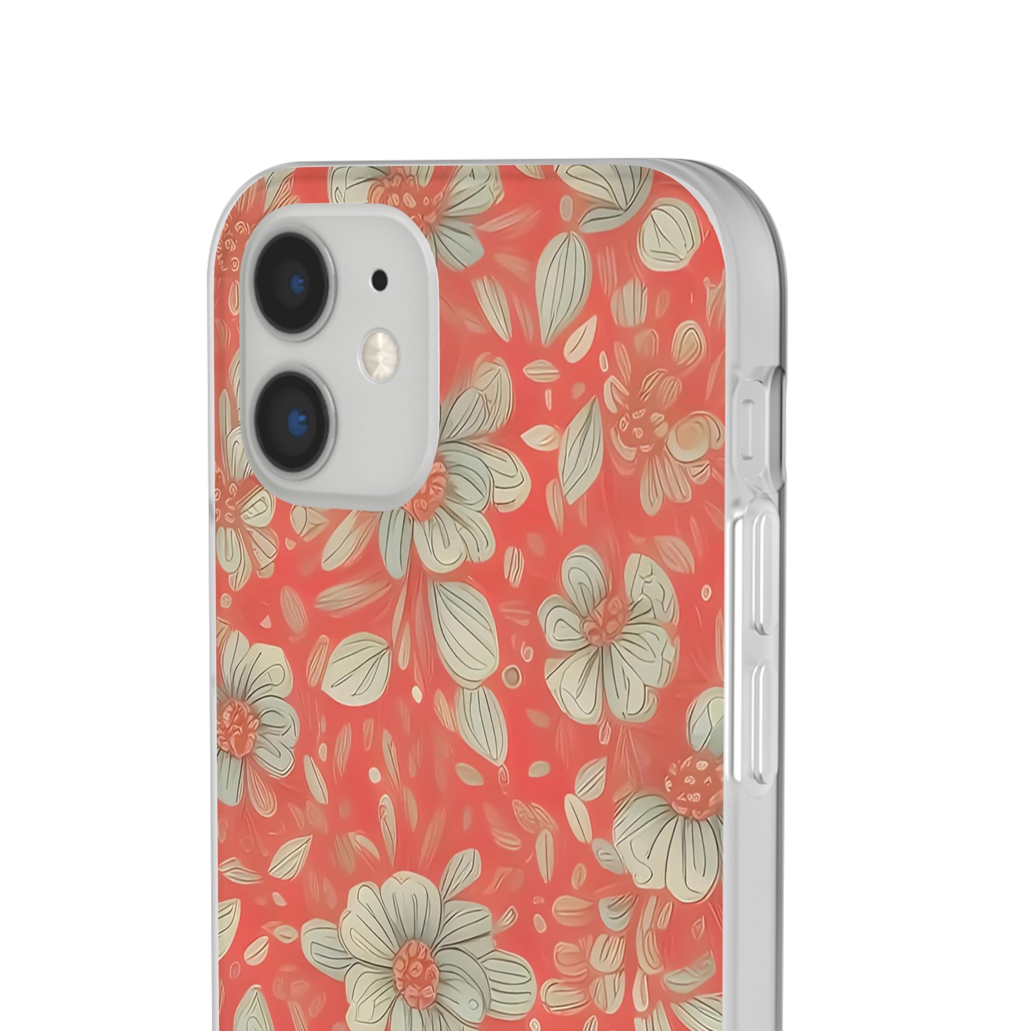 Red Orange Floral Slim