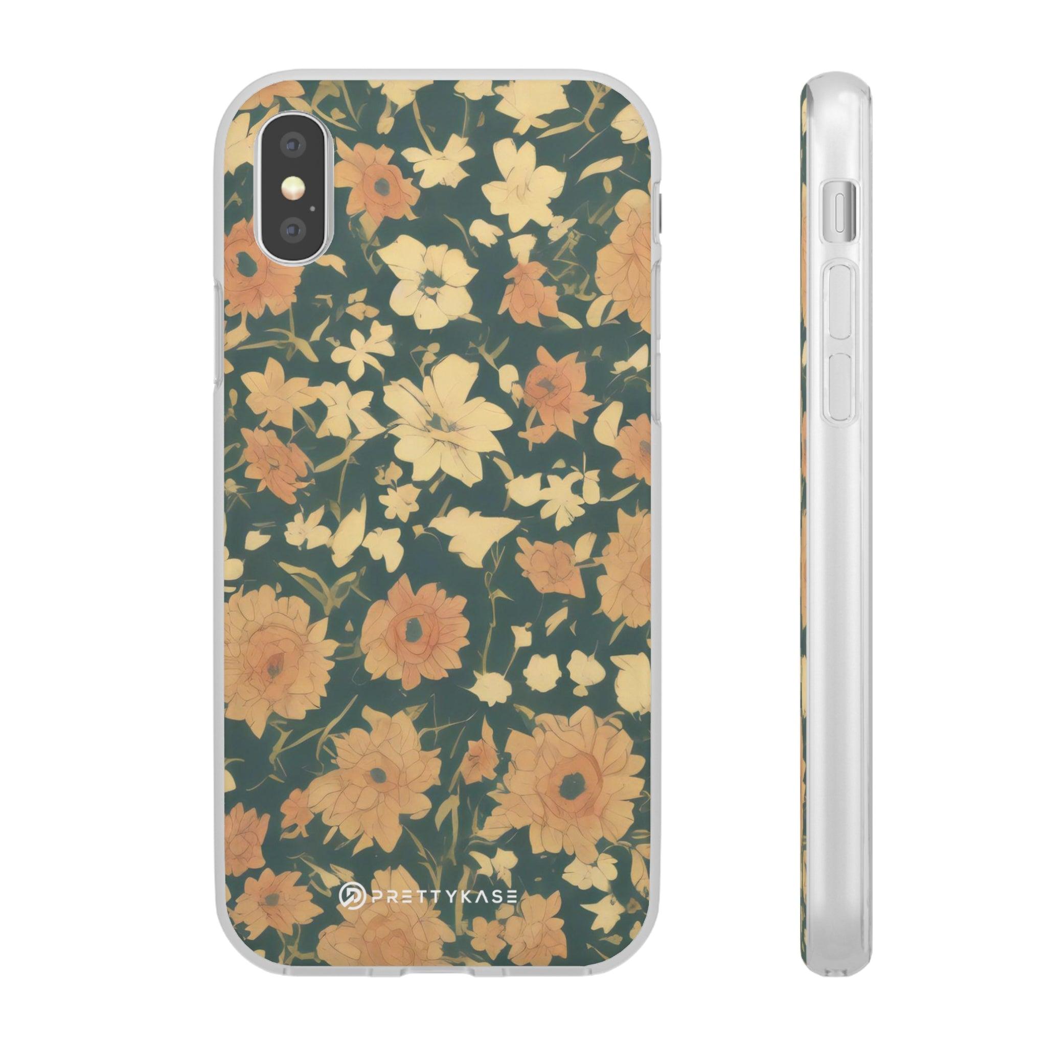 Olive Green Floral Slim - PrettyKase