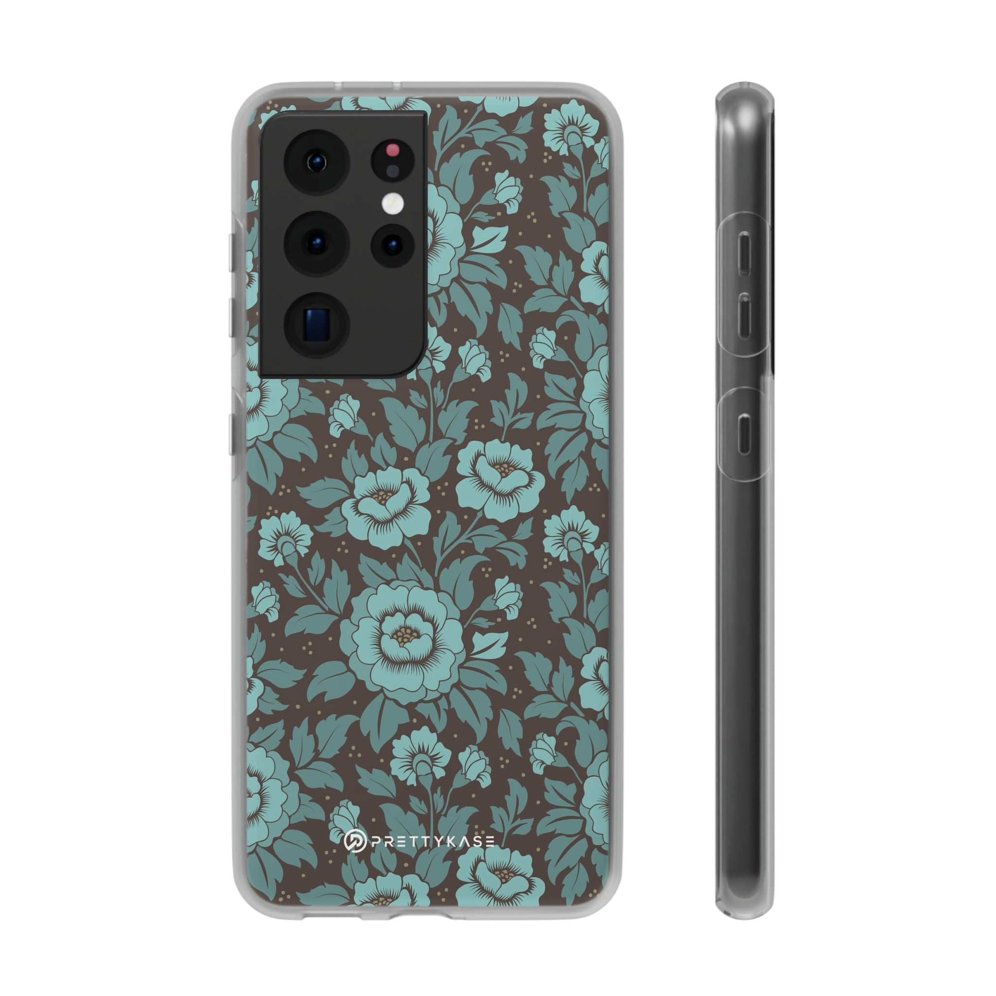 Slim floral turquoise