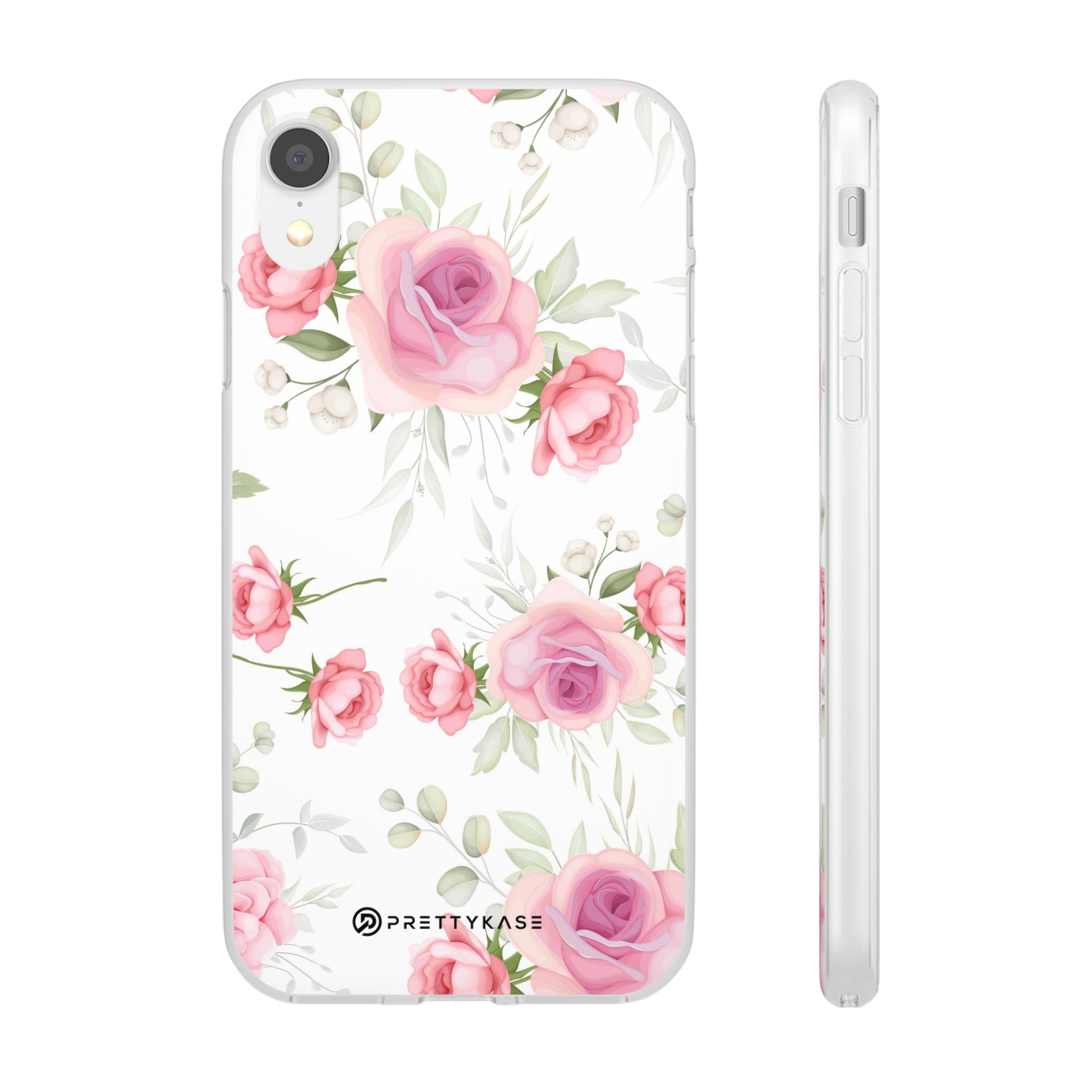 Slim floral blanc et rose