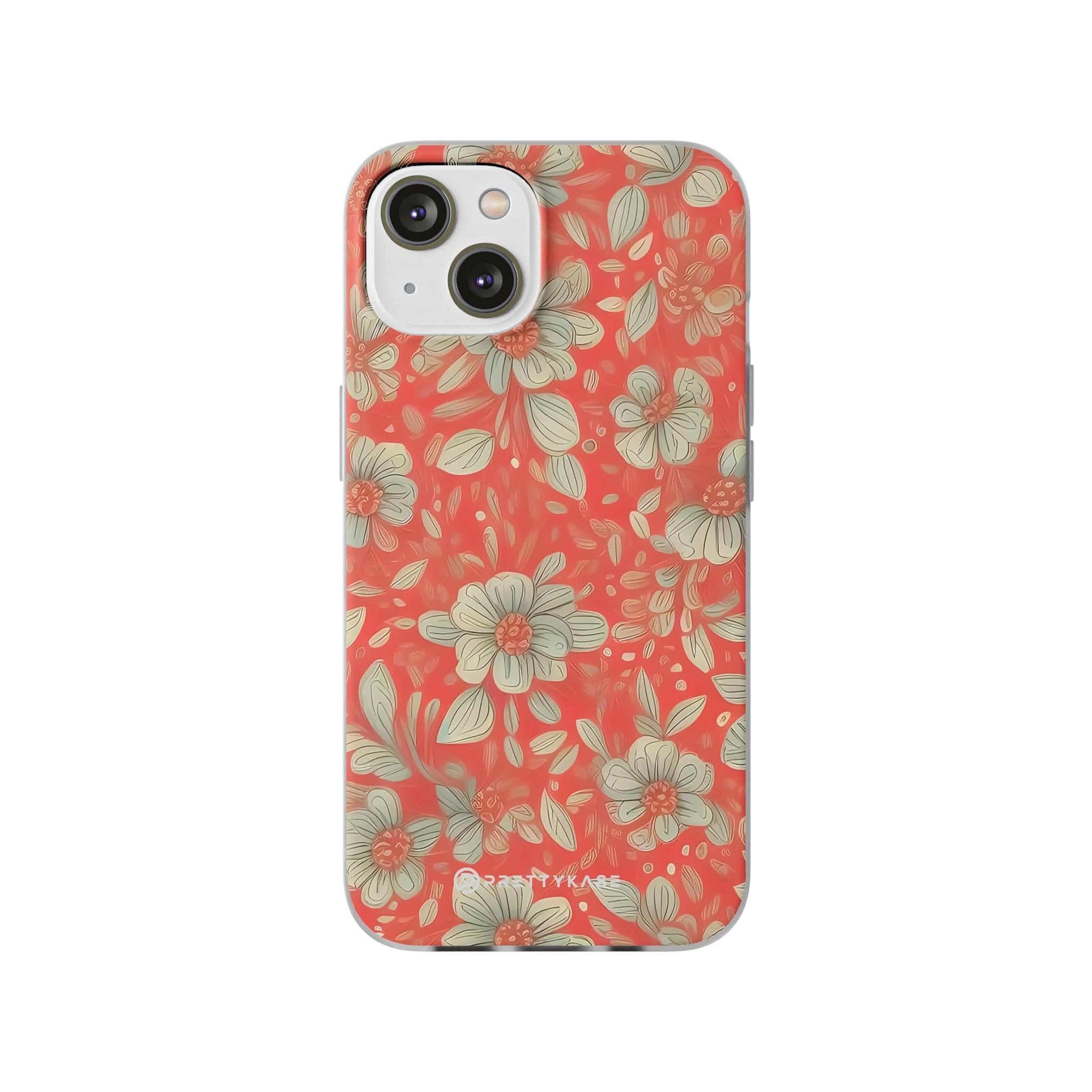 Red Orange Floral Slim - PrettyKase