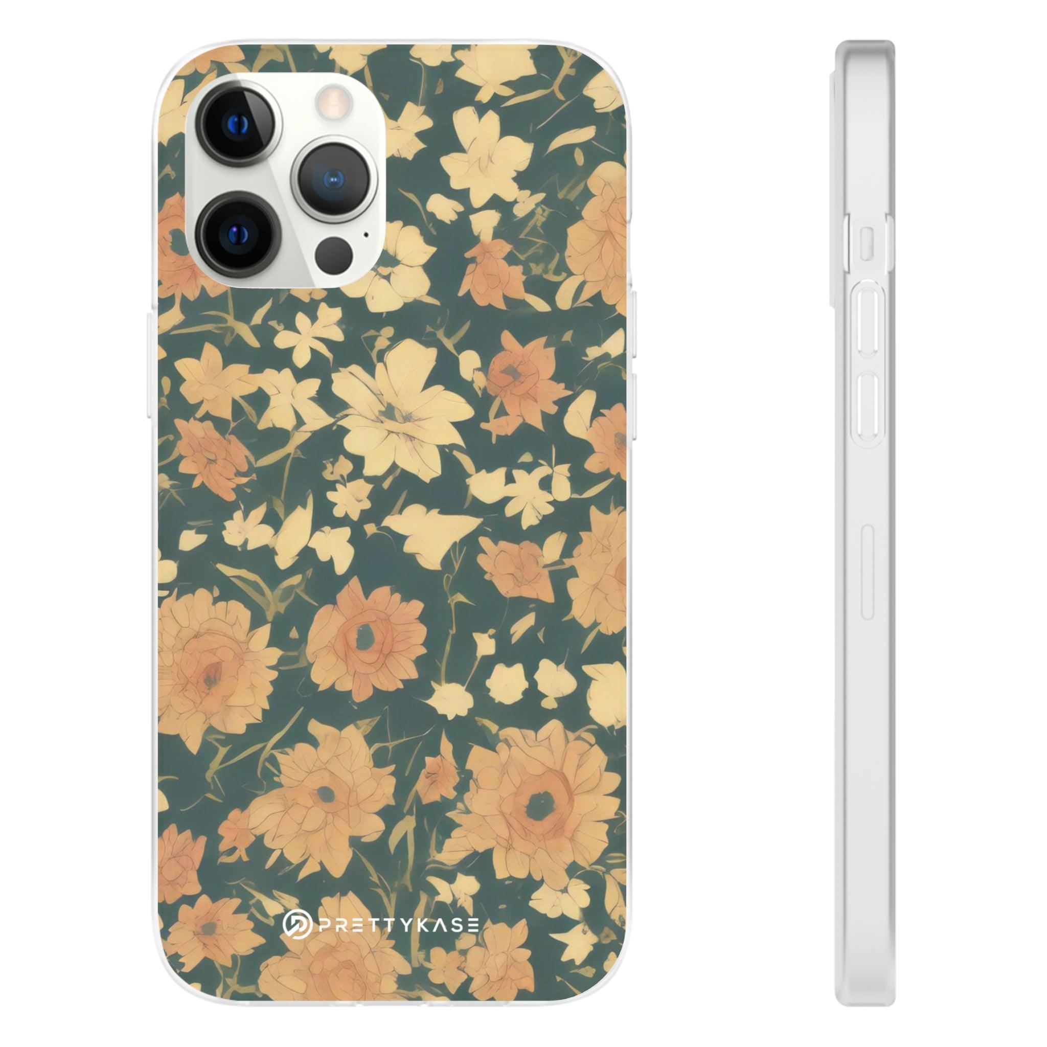 Olive Green Floral Slim - PrettyKase