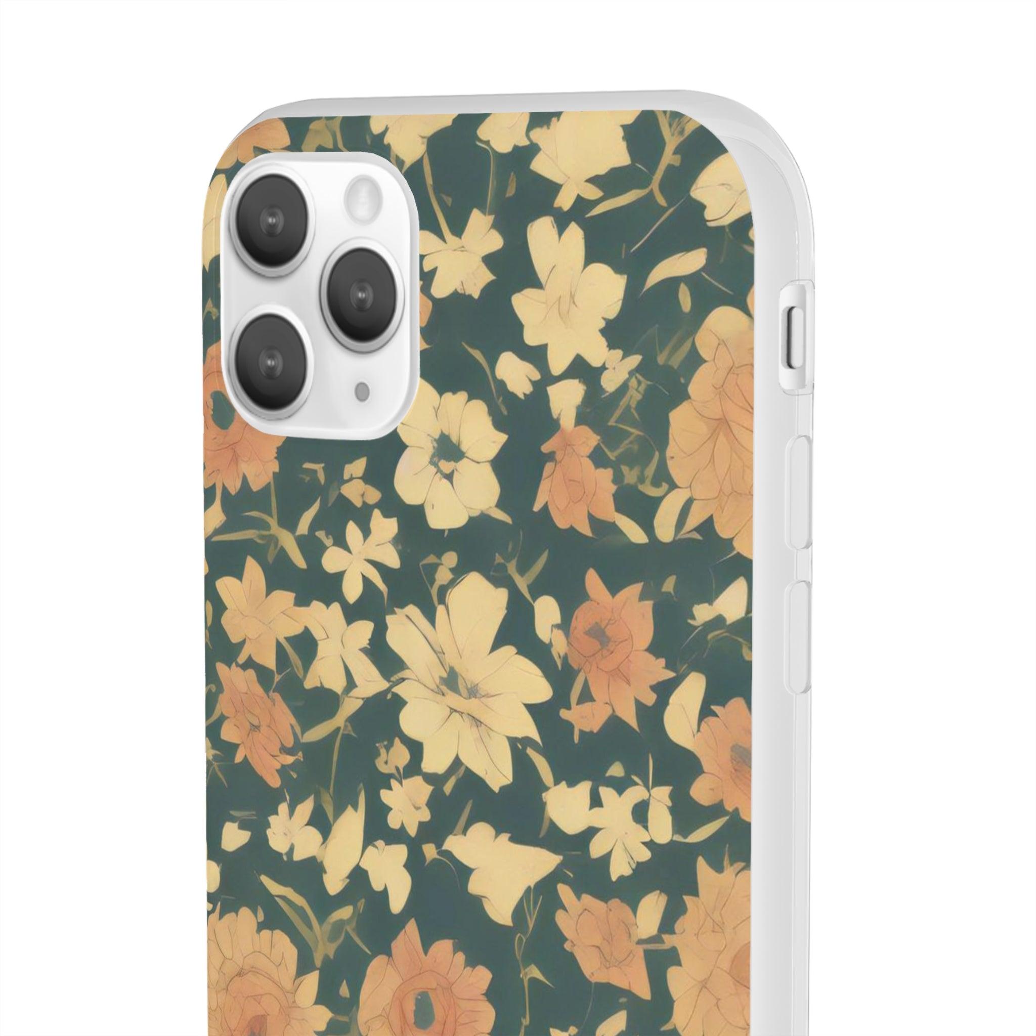 Olive Green Floral Slim - PrettyKase