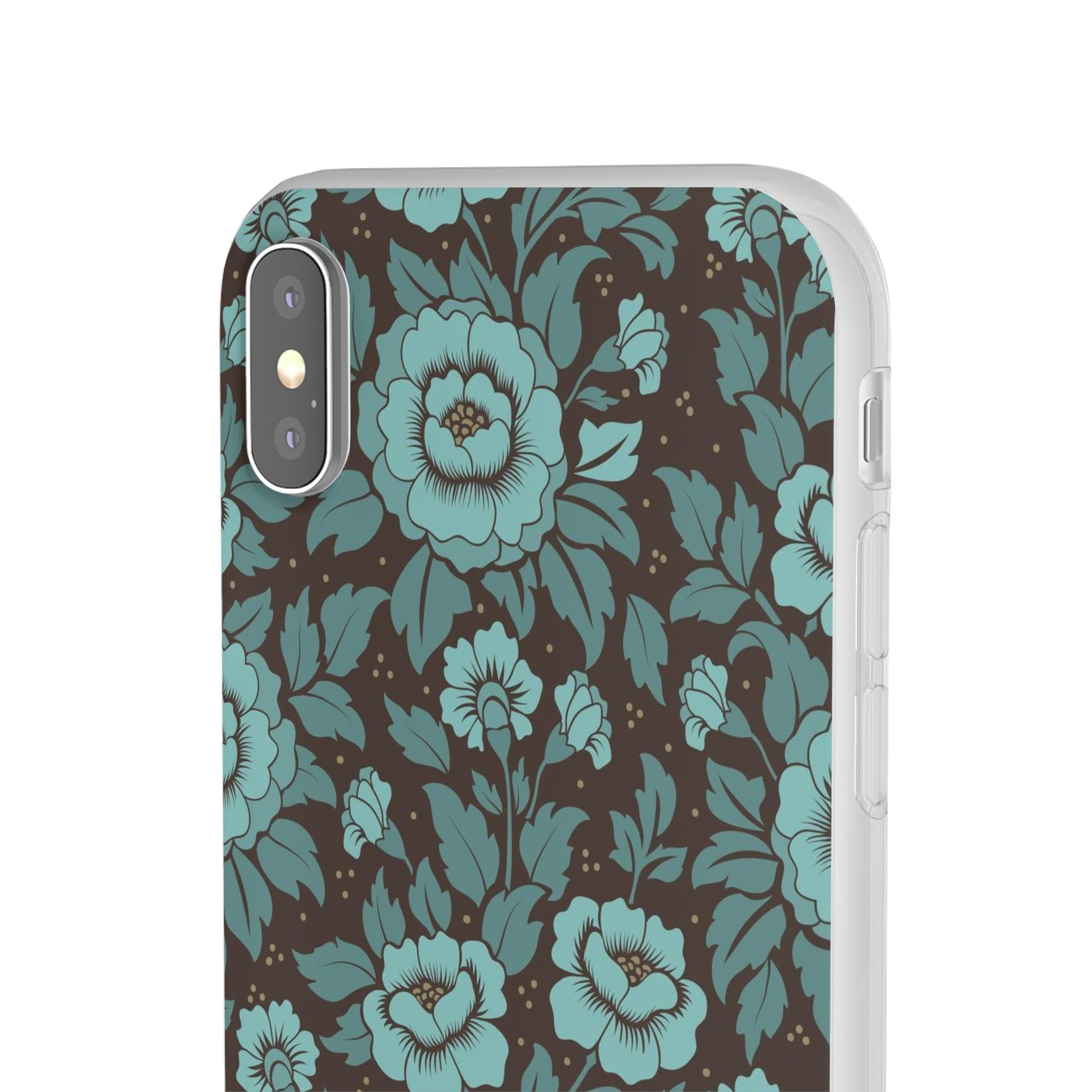 Turquoise floral Slim - PrettyKase