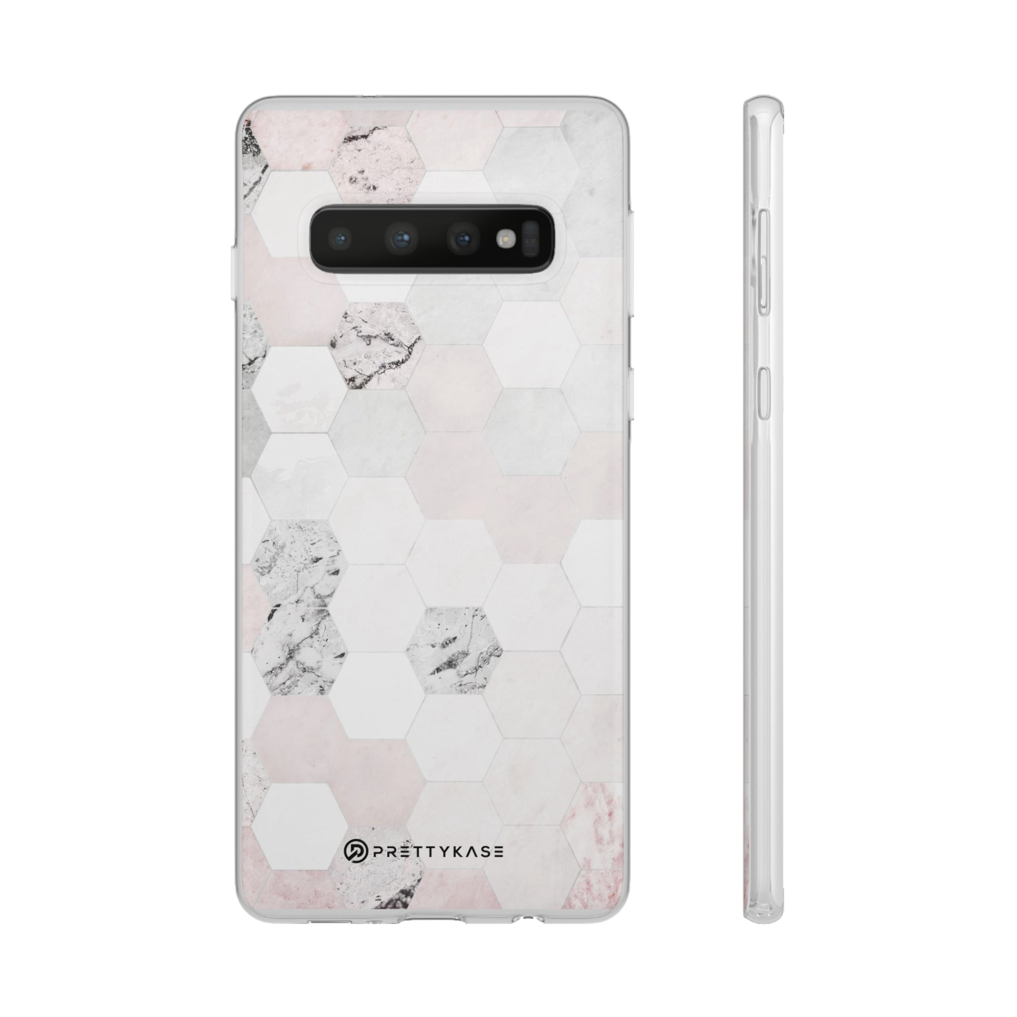 Hexagon Pink Marble Slim