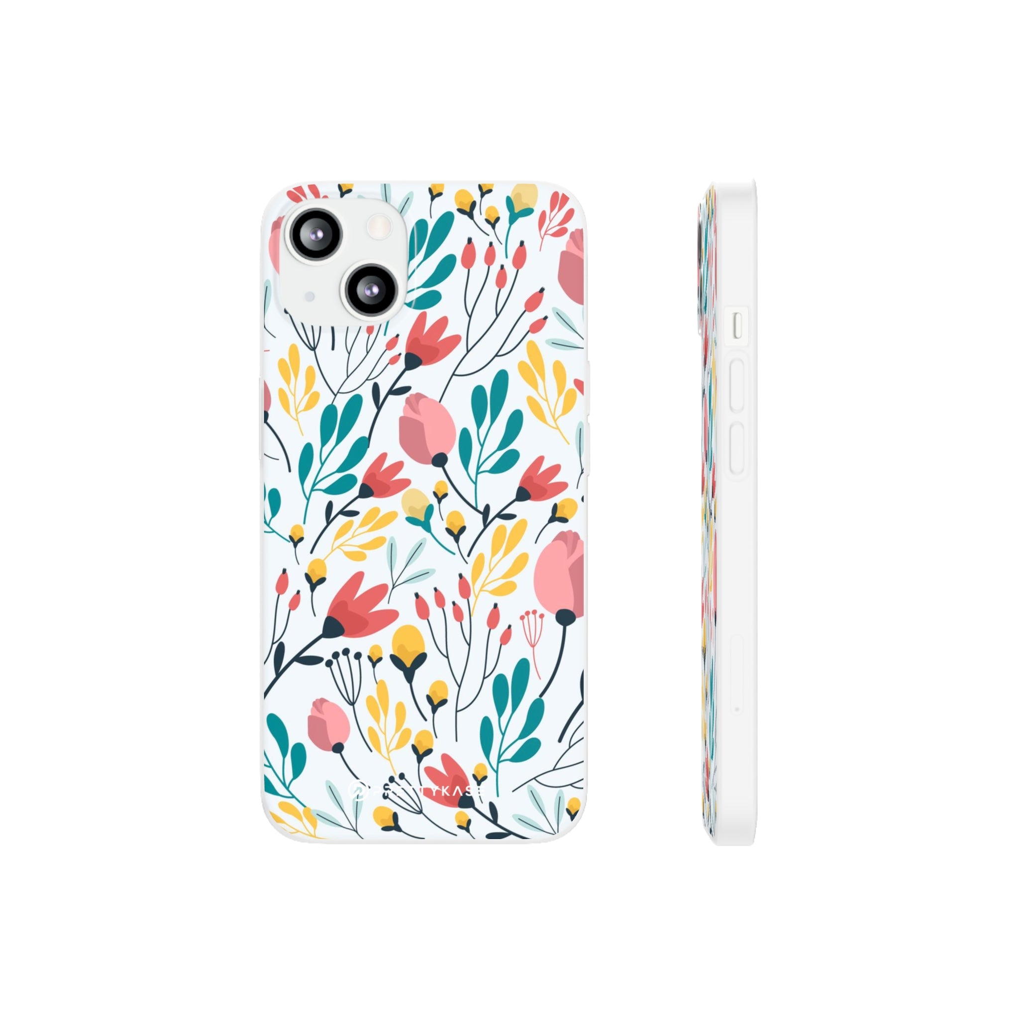 White Colorfull Flower Slim