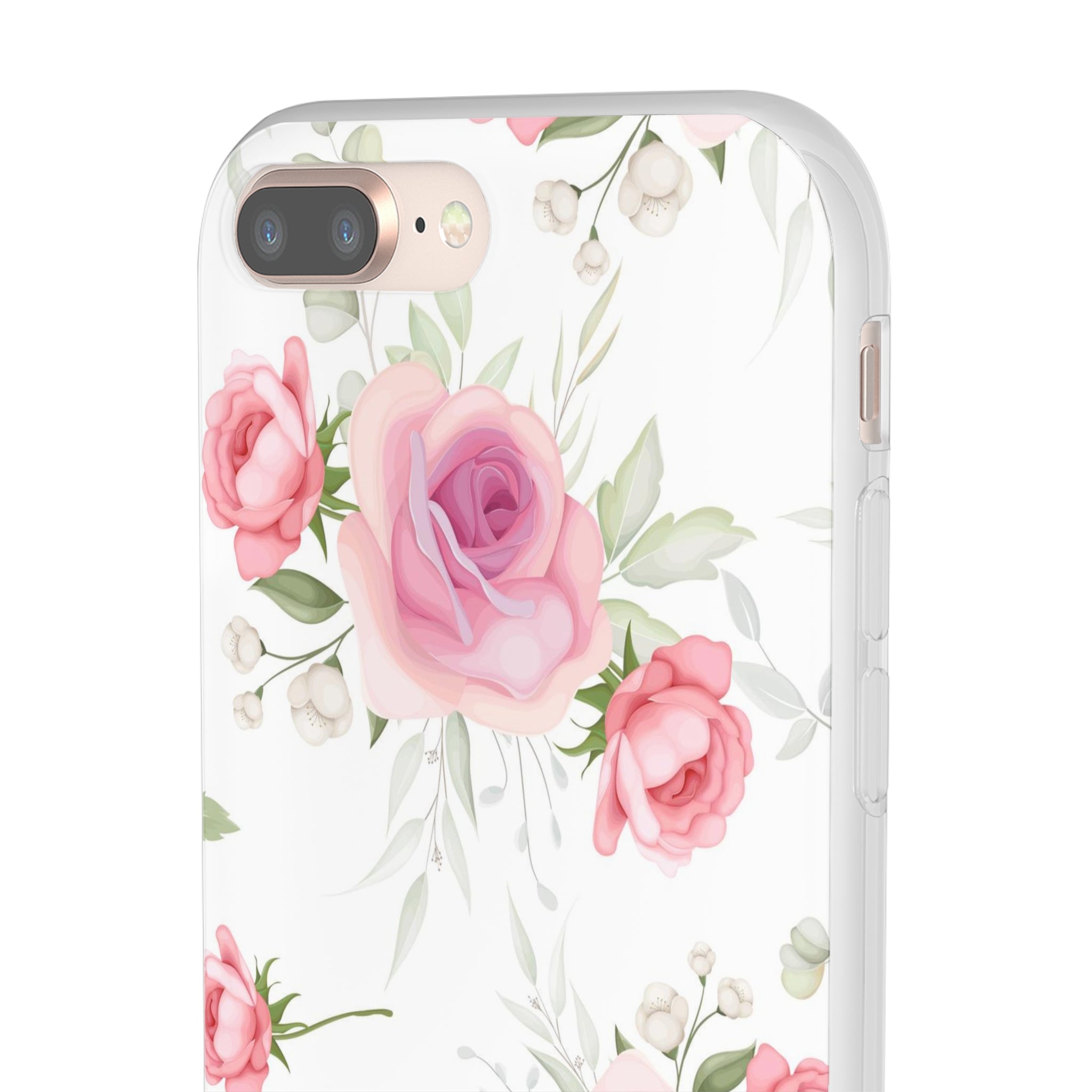 White and Pink Floral Slim