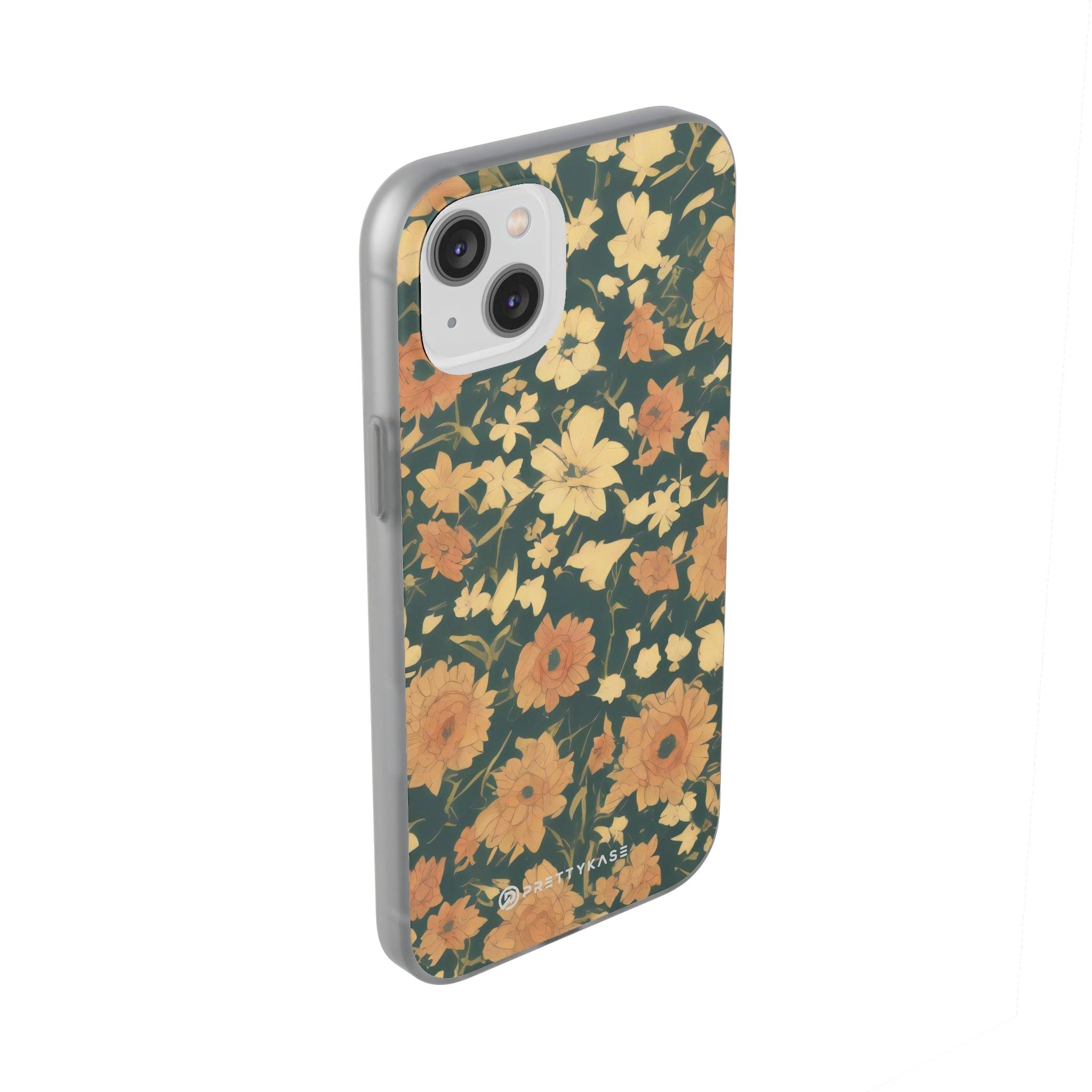 Olive Green Floral Slim - PrettyKase