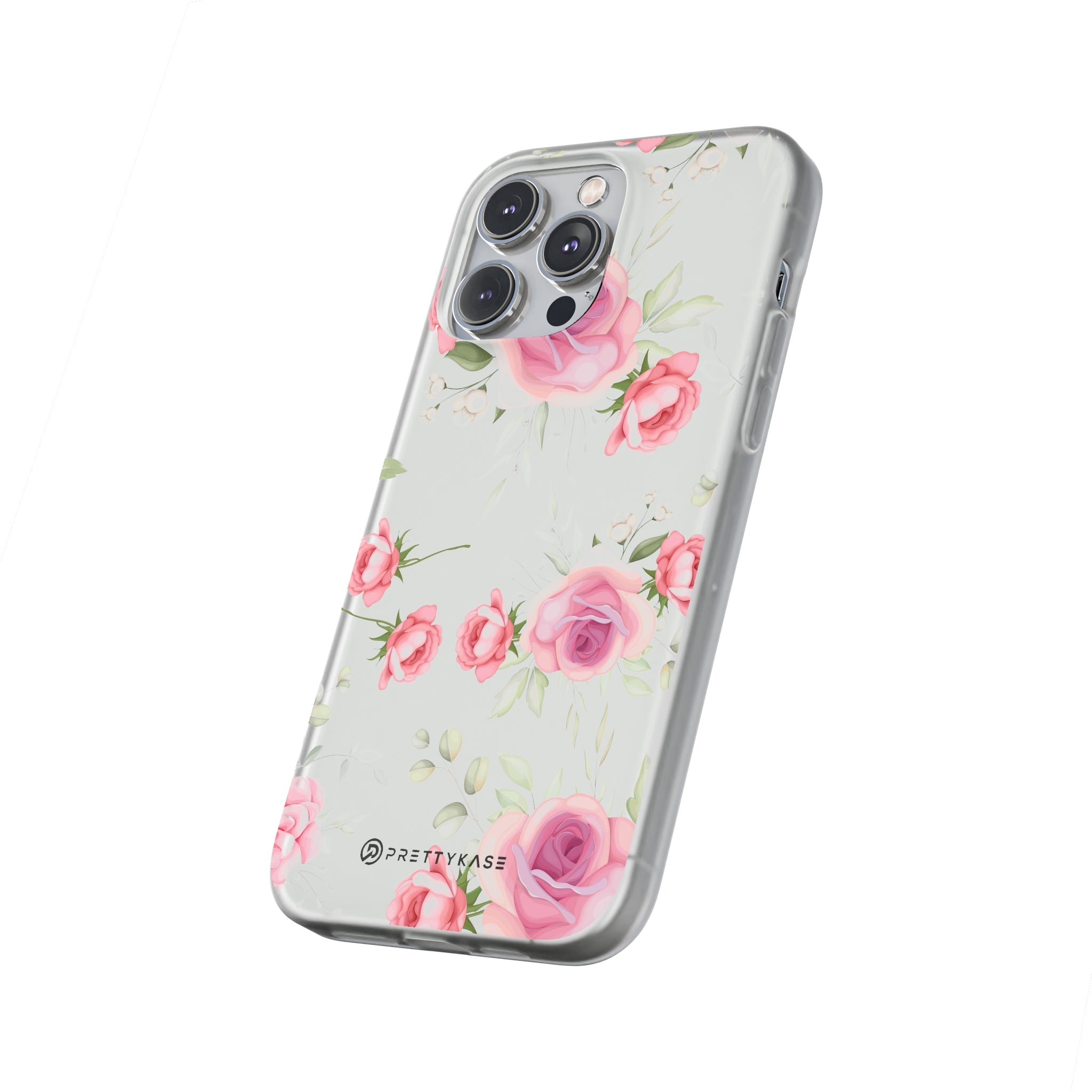 Slim floral blanc et rose