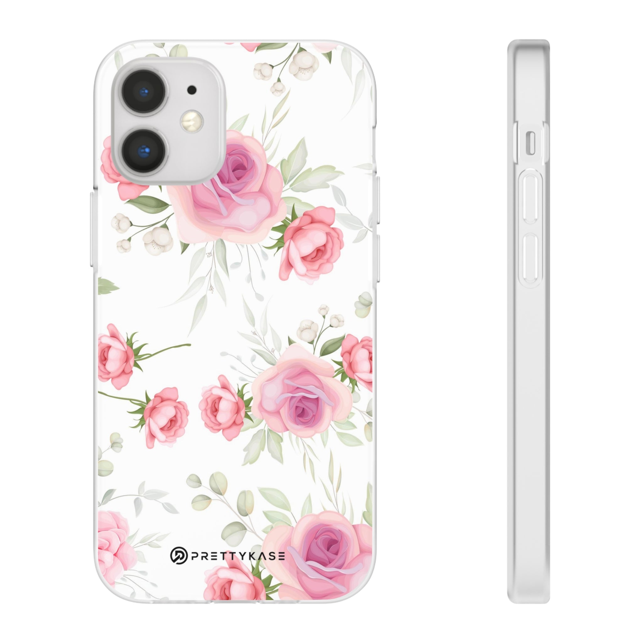 Slim floral blanc et rose