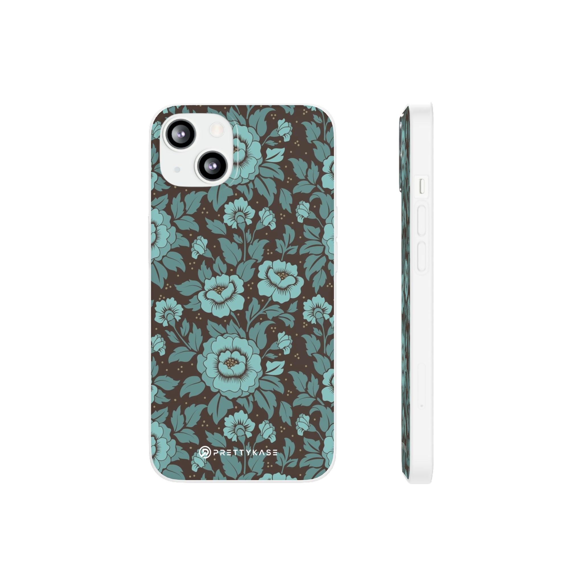 Turquoise floral Slim - PrettyKase