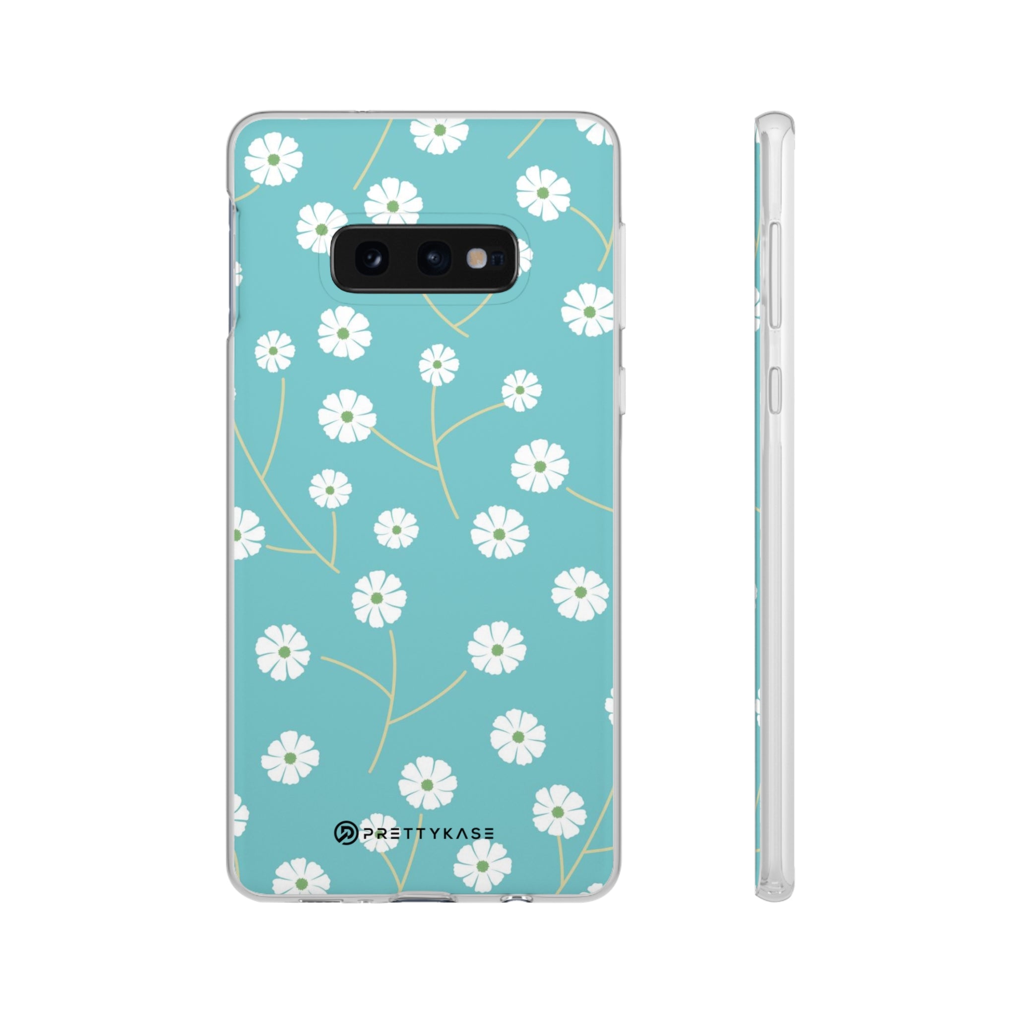 Teal and White Rose Slim