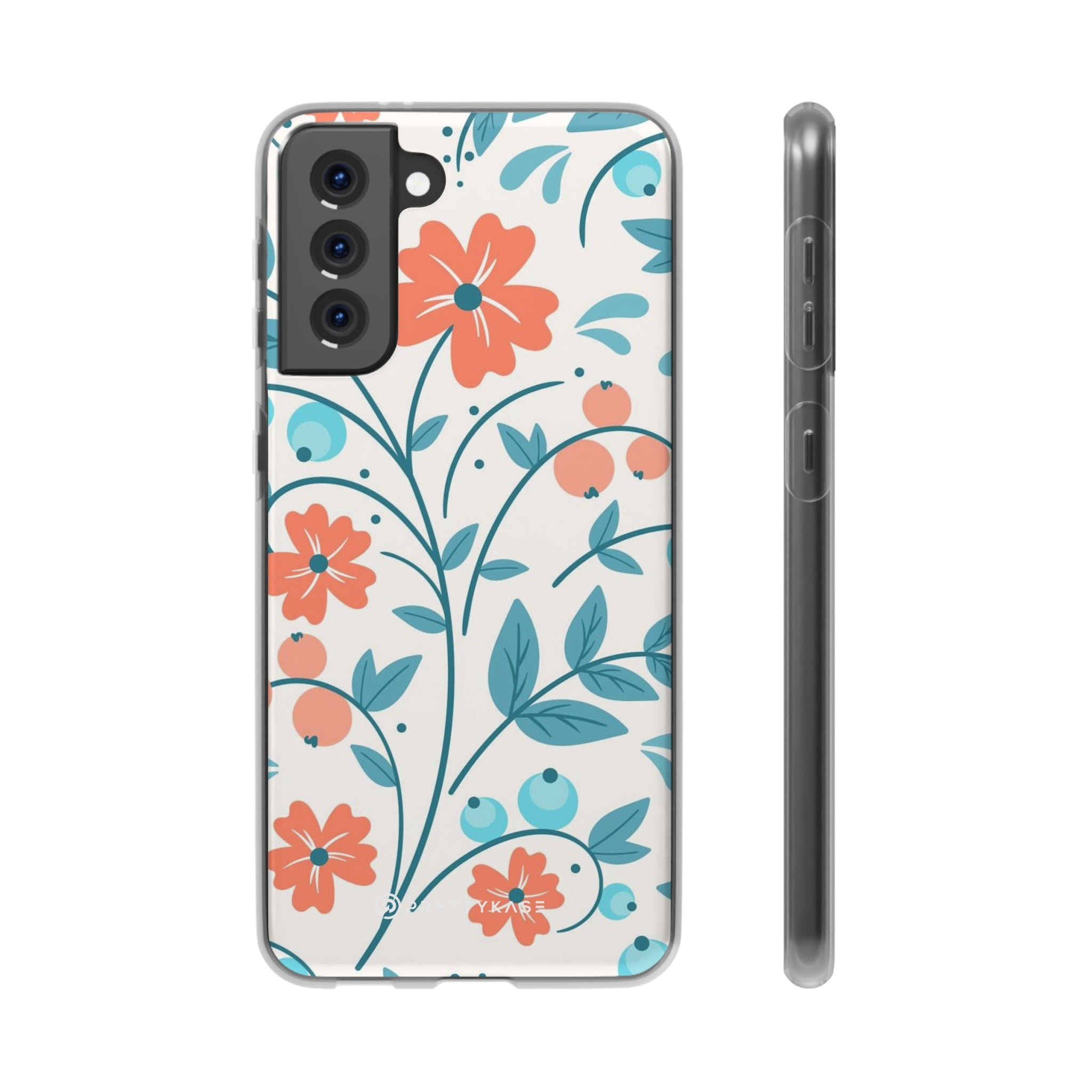 Slim floral pêche clair