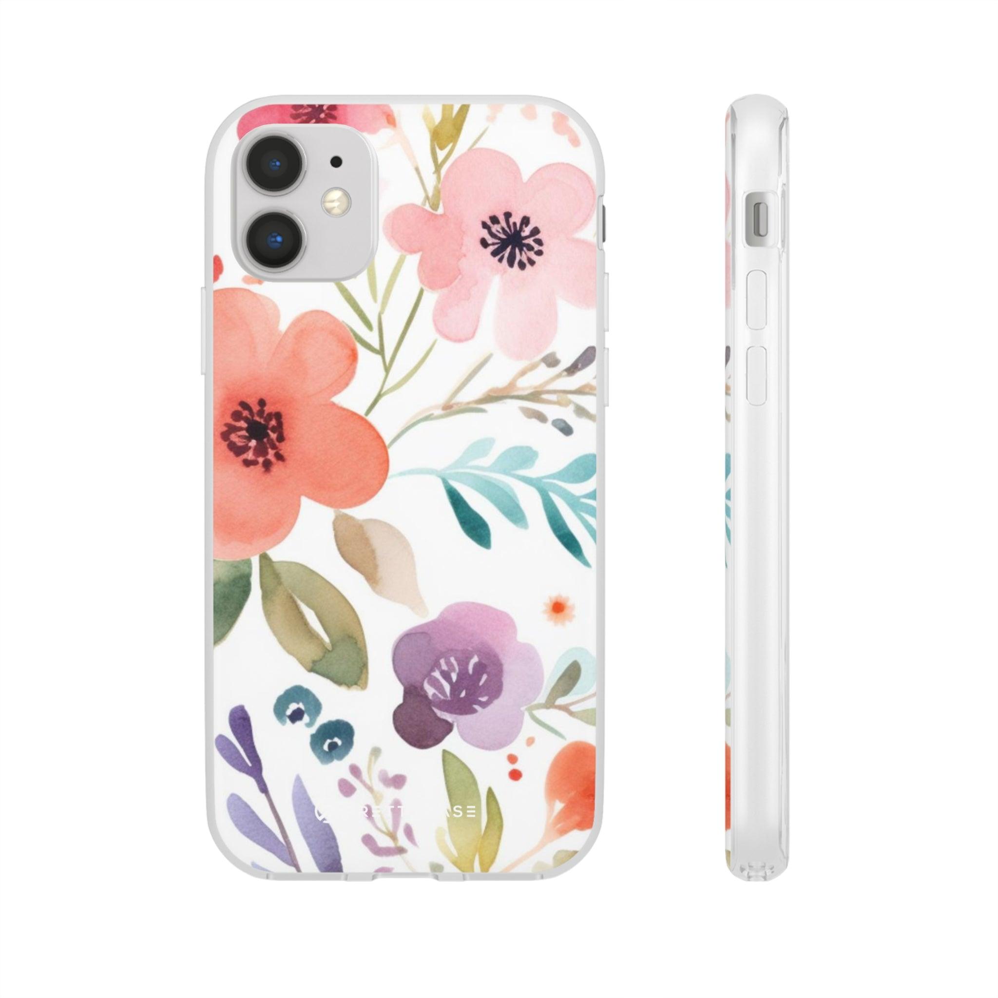 Pink Blue Flower Pattern Slim - PrettyKase