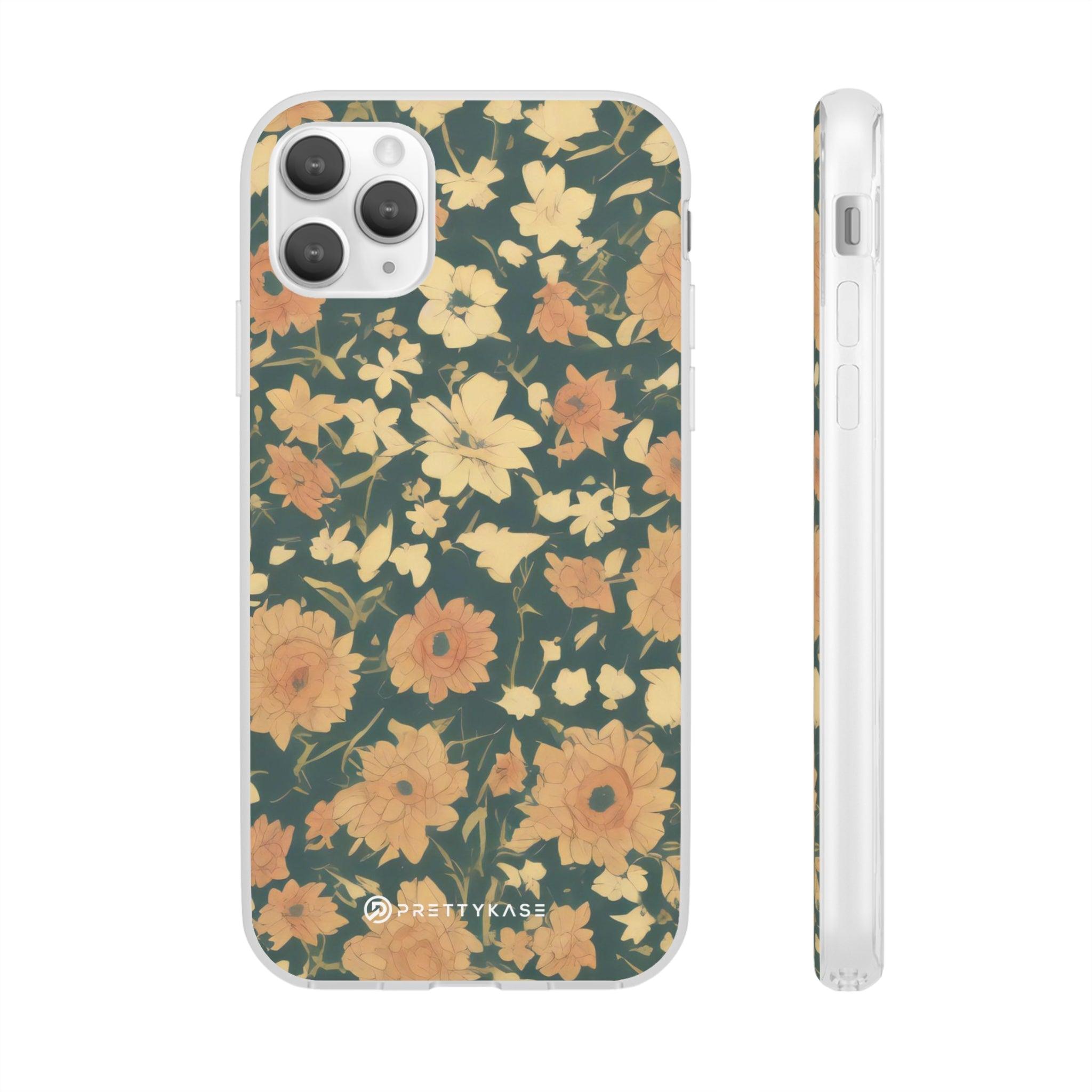 Olive Green Floral Slim - PrettyKase