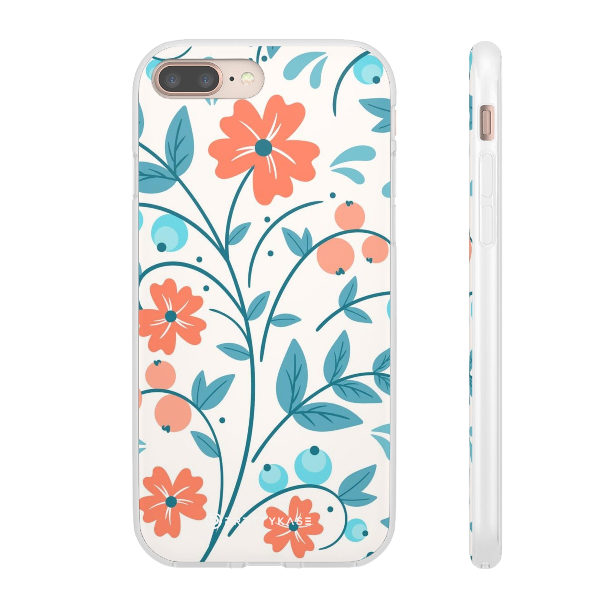 Light Peach Floral Slim