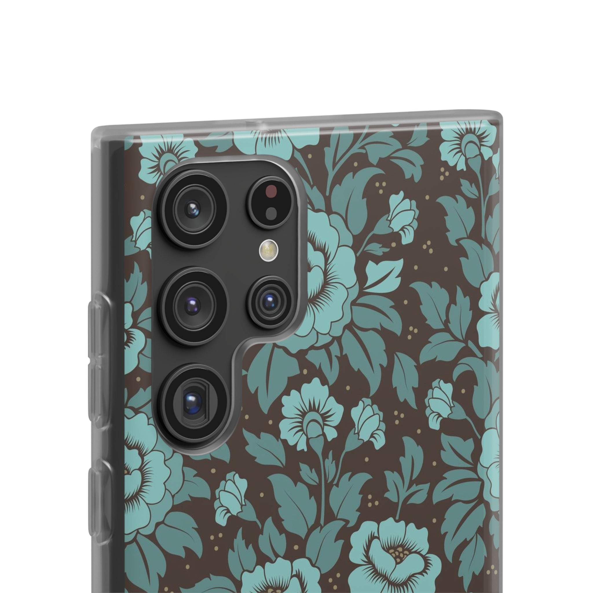 Slim floral turquoise