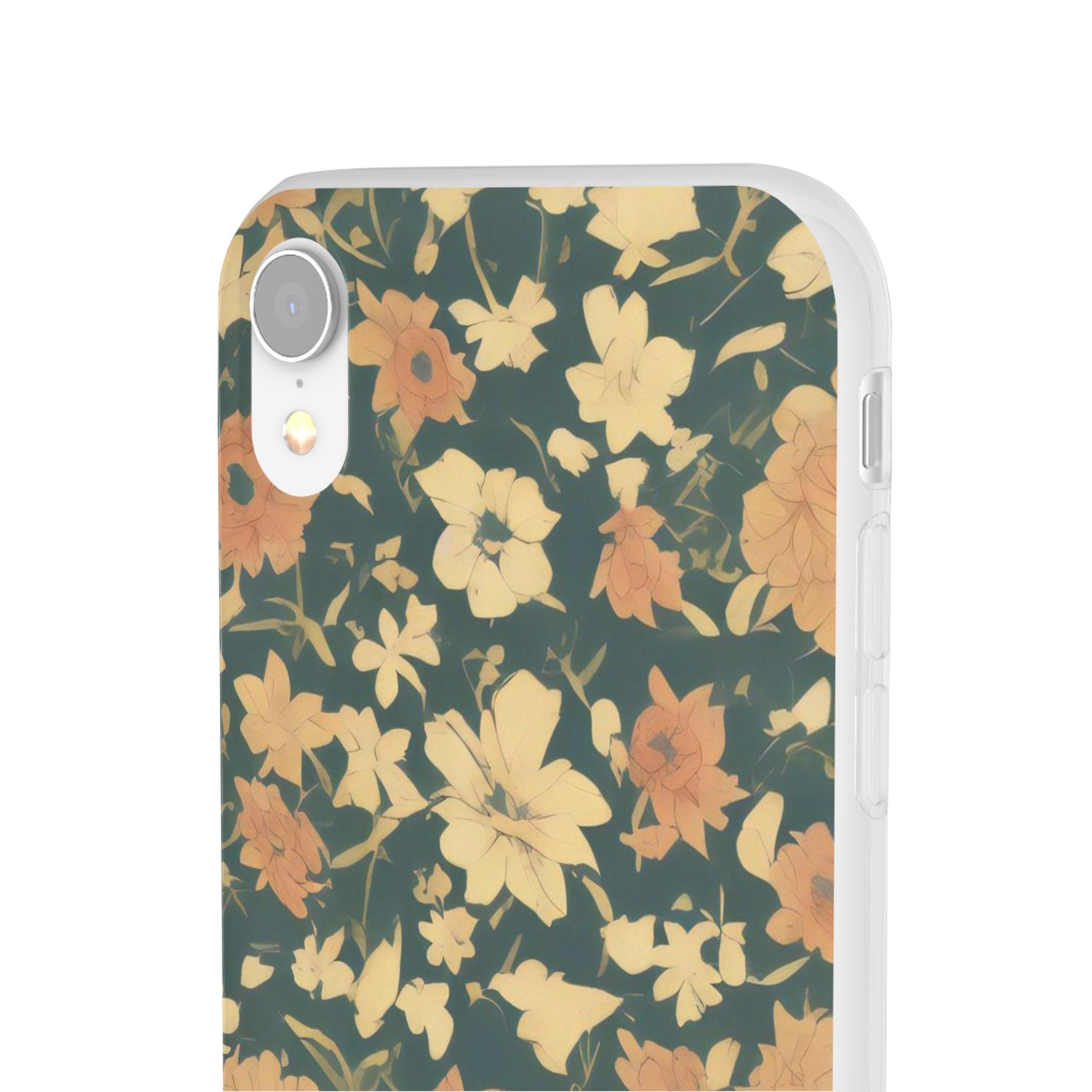 Olive Green Floral Slim - PrettyKase