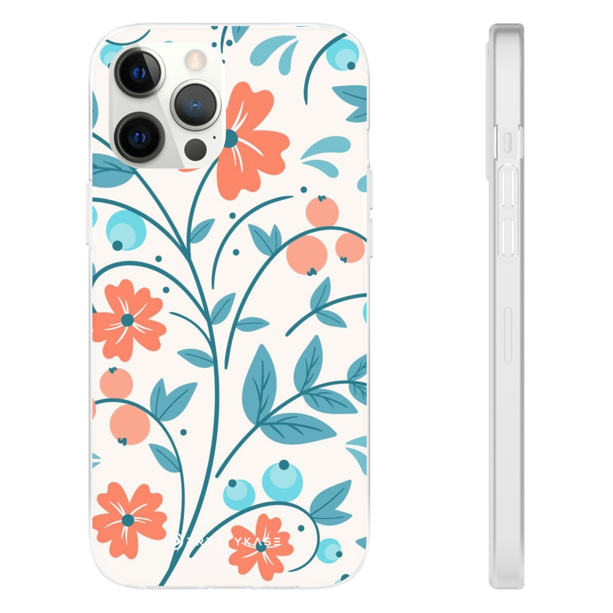 Slim floral pêche clair