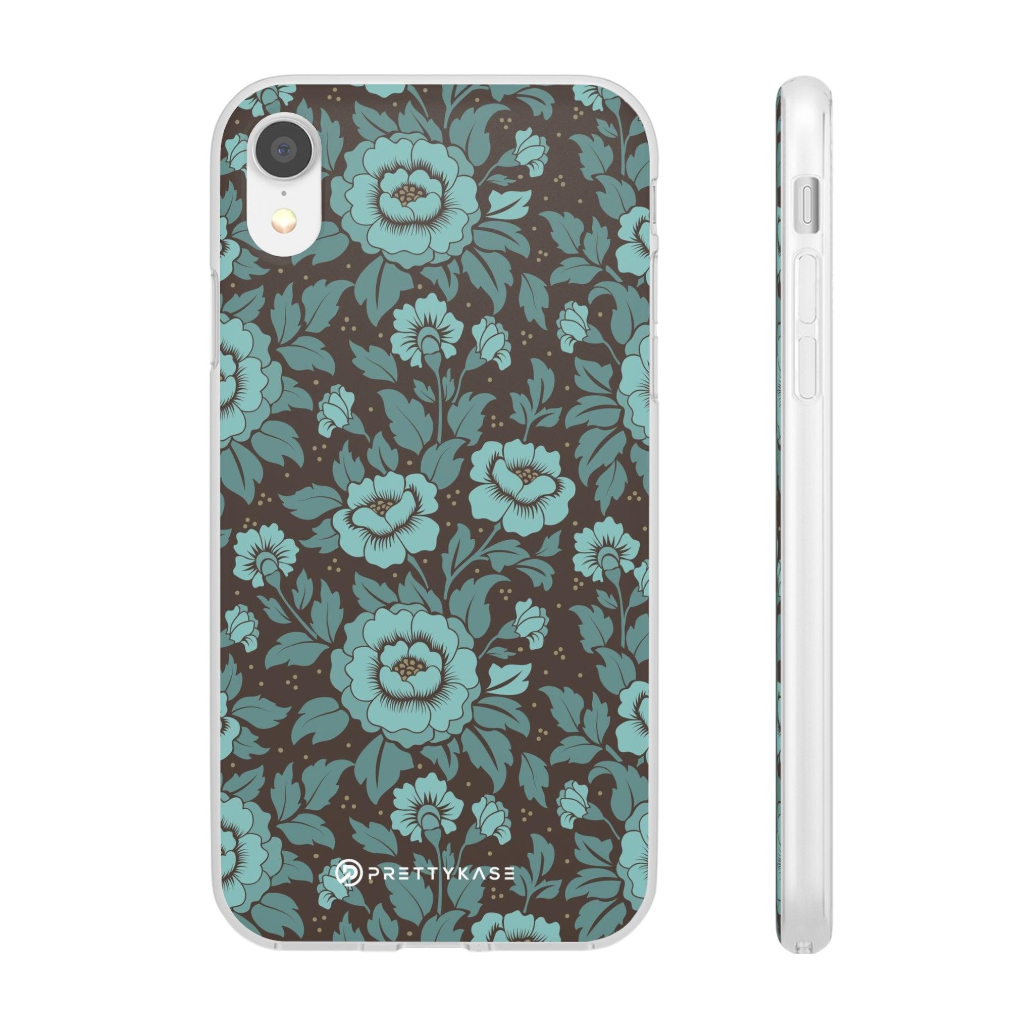 Turquoise floral Slim - PrettyKase