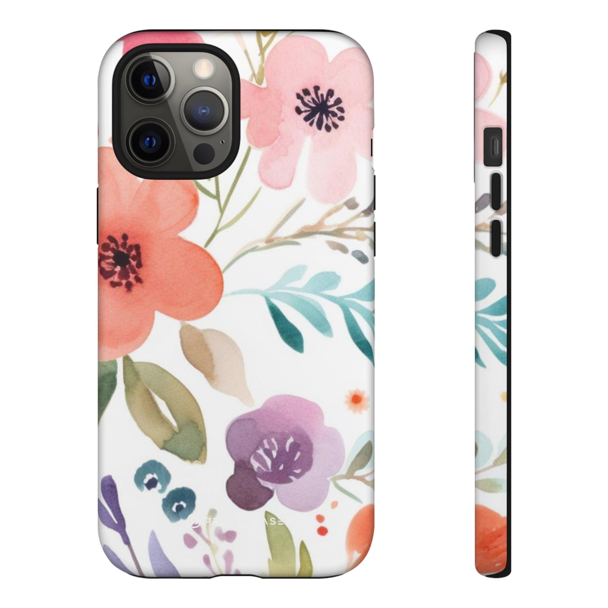 Pink Blue Flower Pattern - PrettyKase