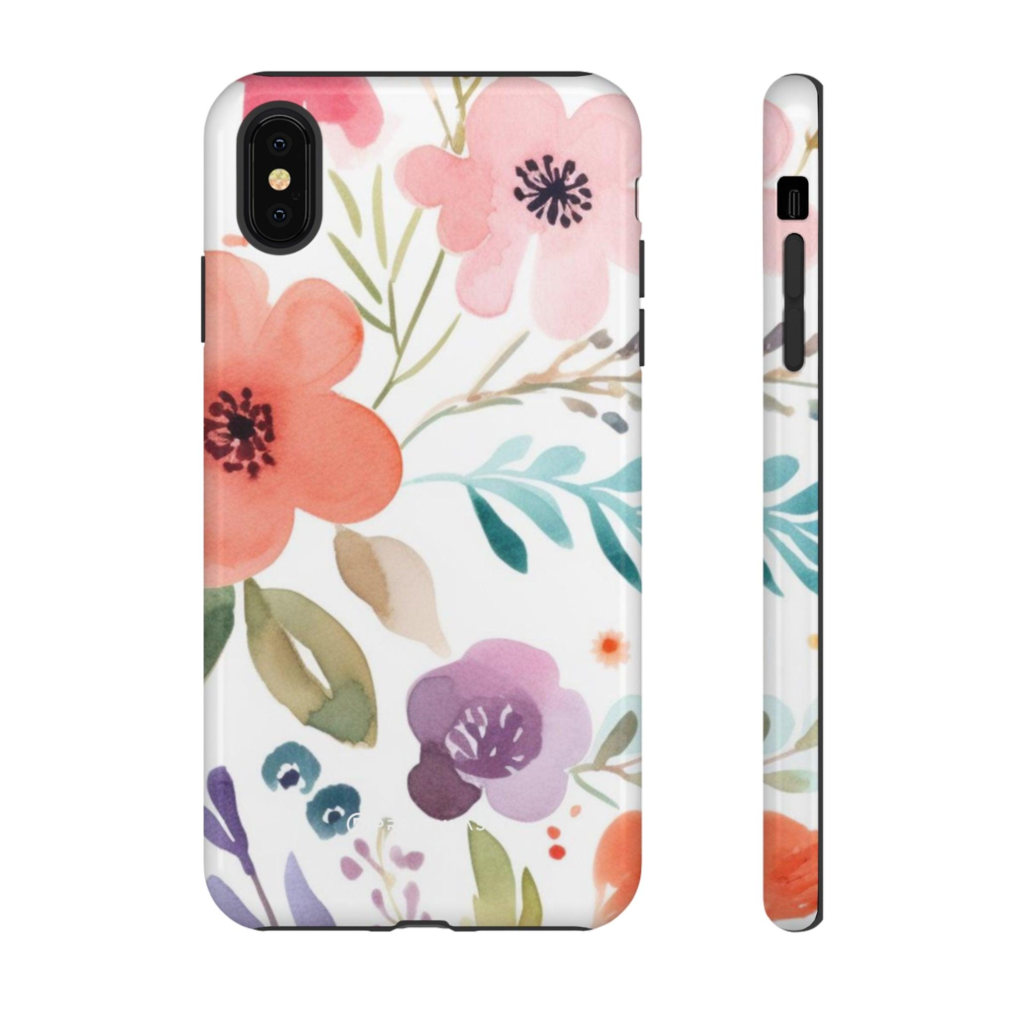 Pink Blue Flower Pattern - PrettyKase