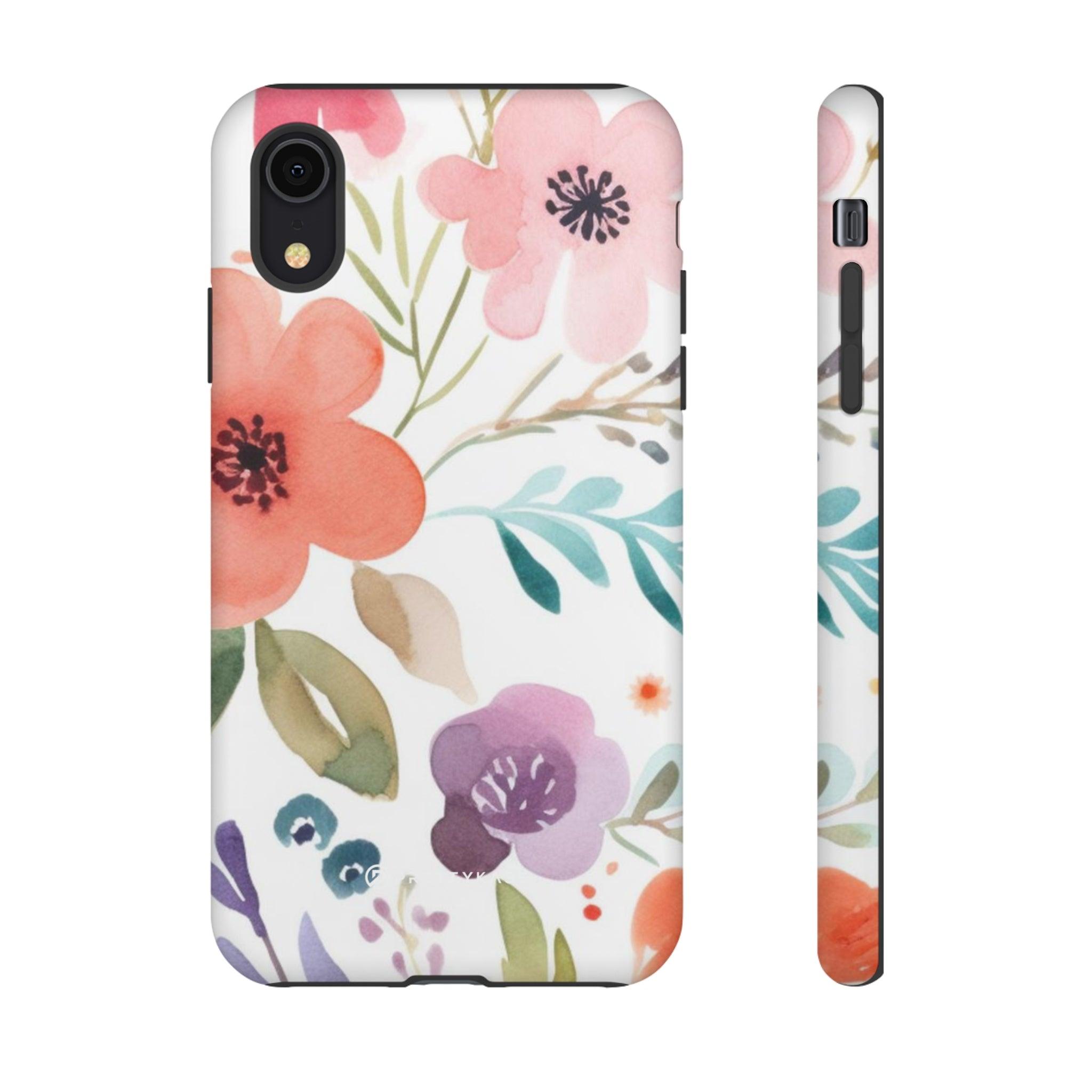 Pink Blue Flower Pattern - PrettyKase