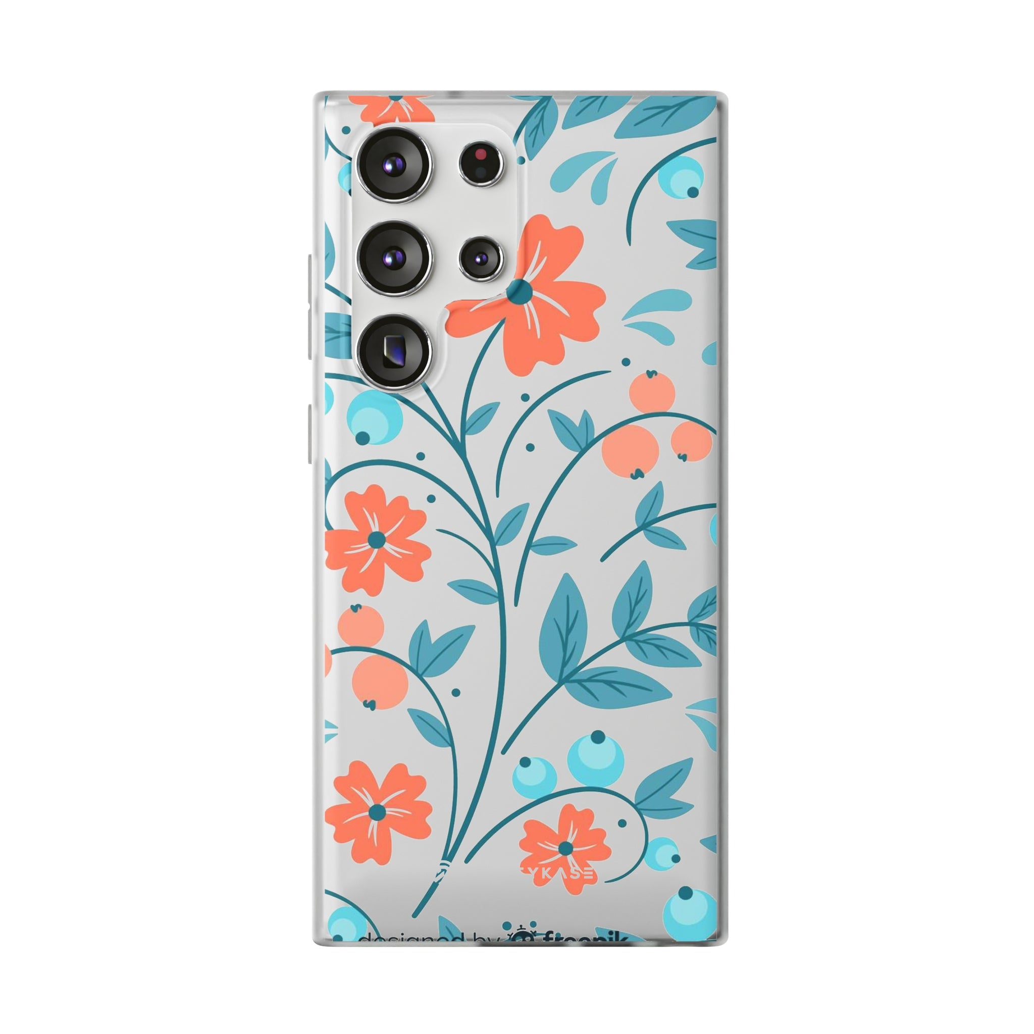 Light Peach Floral Slim