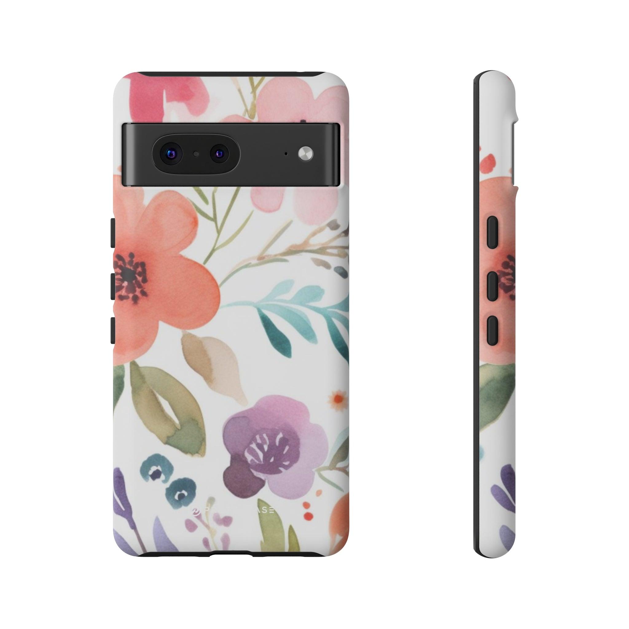 Pink Blue Flower Pattern - PrettyKase